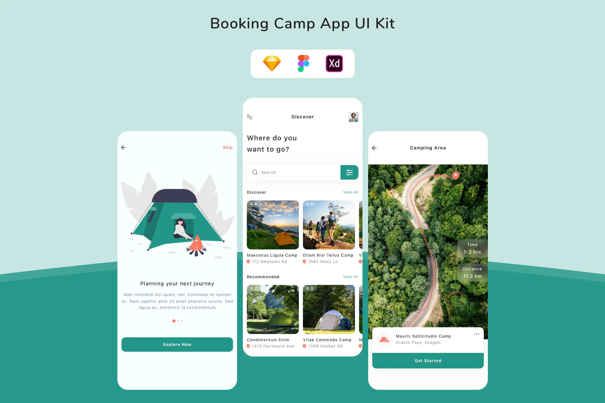 Booking Camp App UI Kit