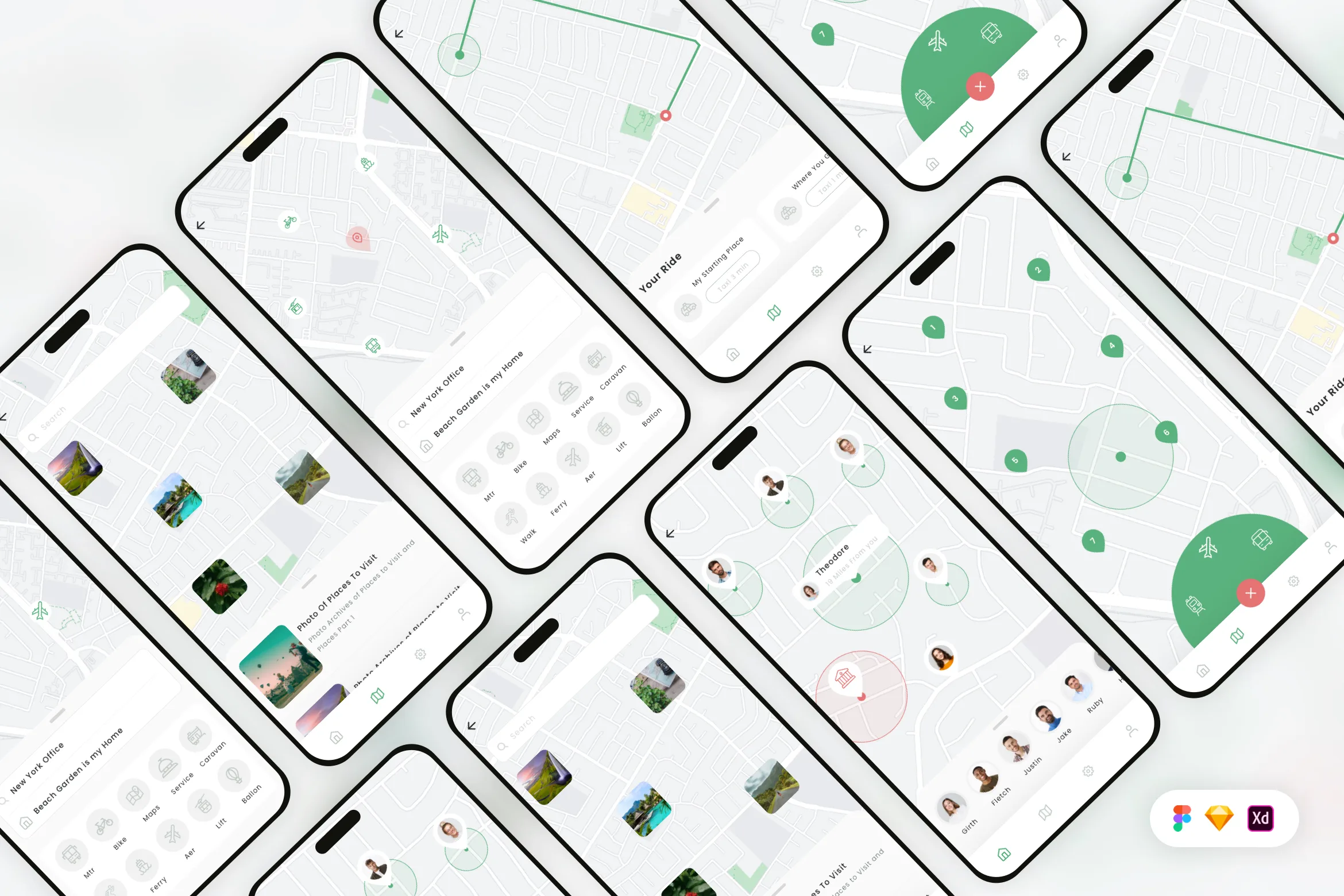 Navigation Mobile App UI Kit