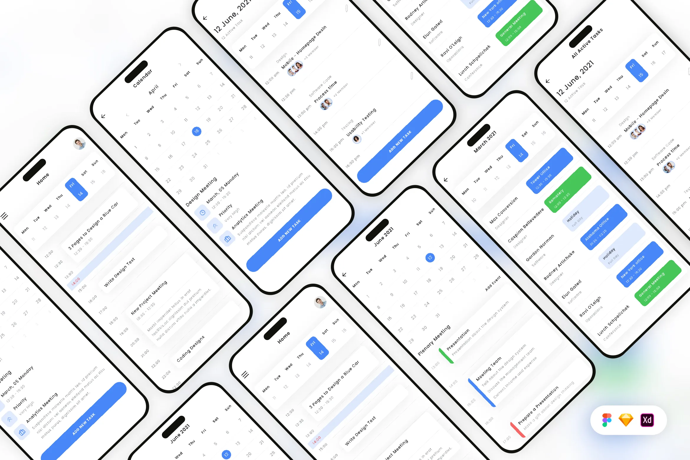 Planning Calendar Mobile App UI Kit
