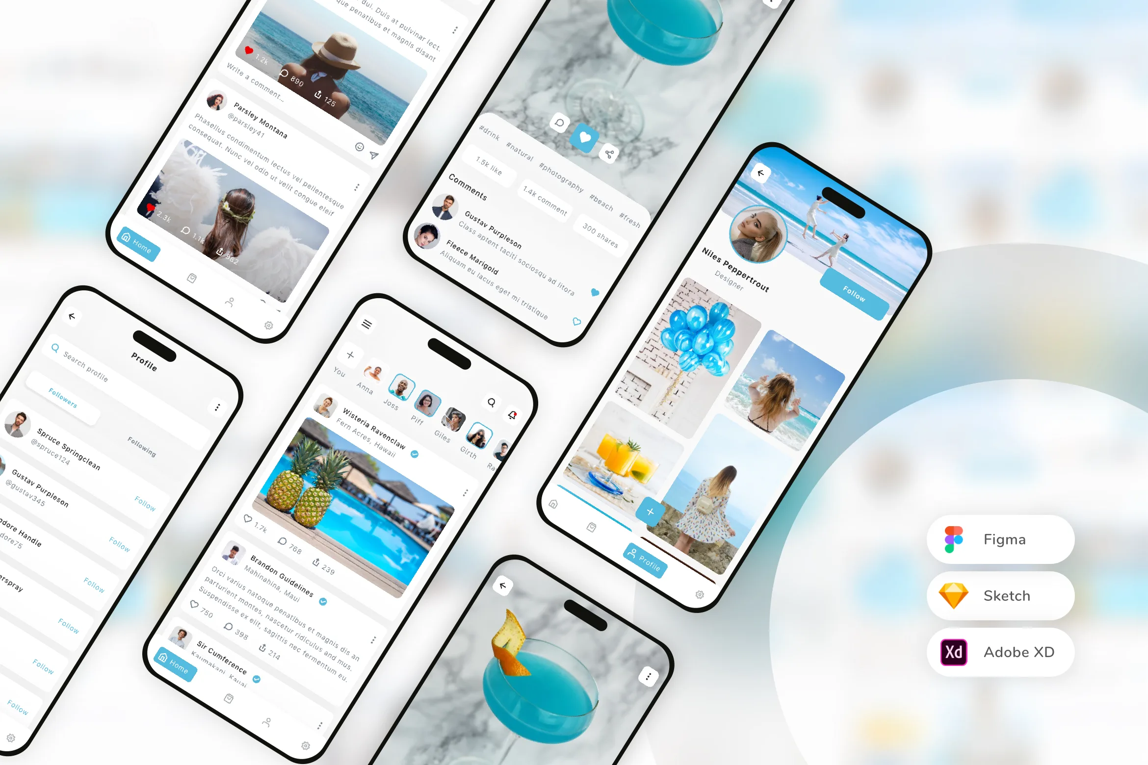 Social Media Mobile App UI Kit