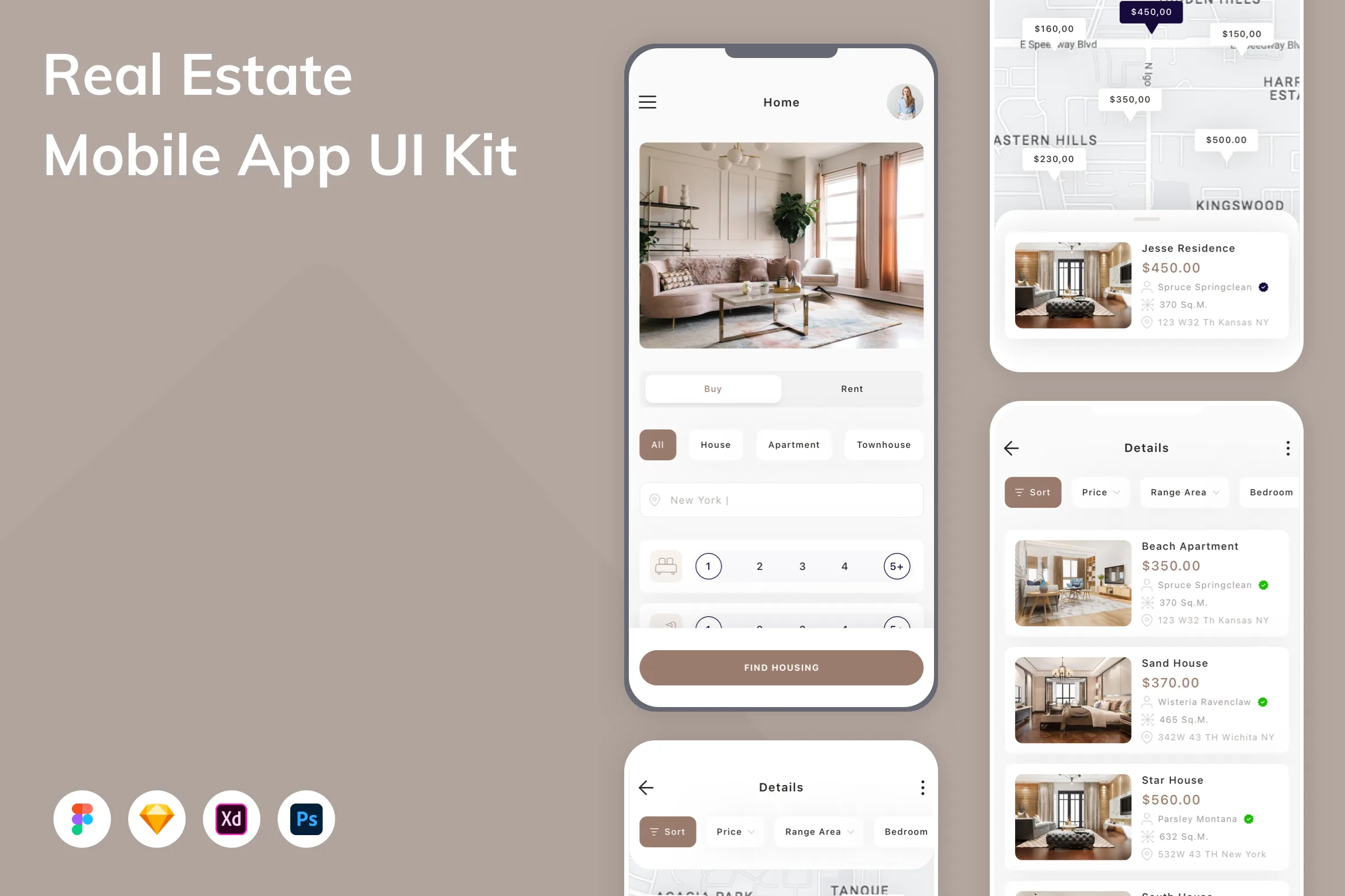 Real Estate Mobile App UI Kit