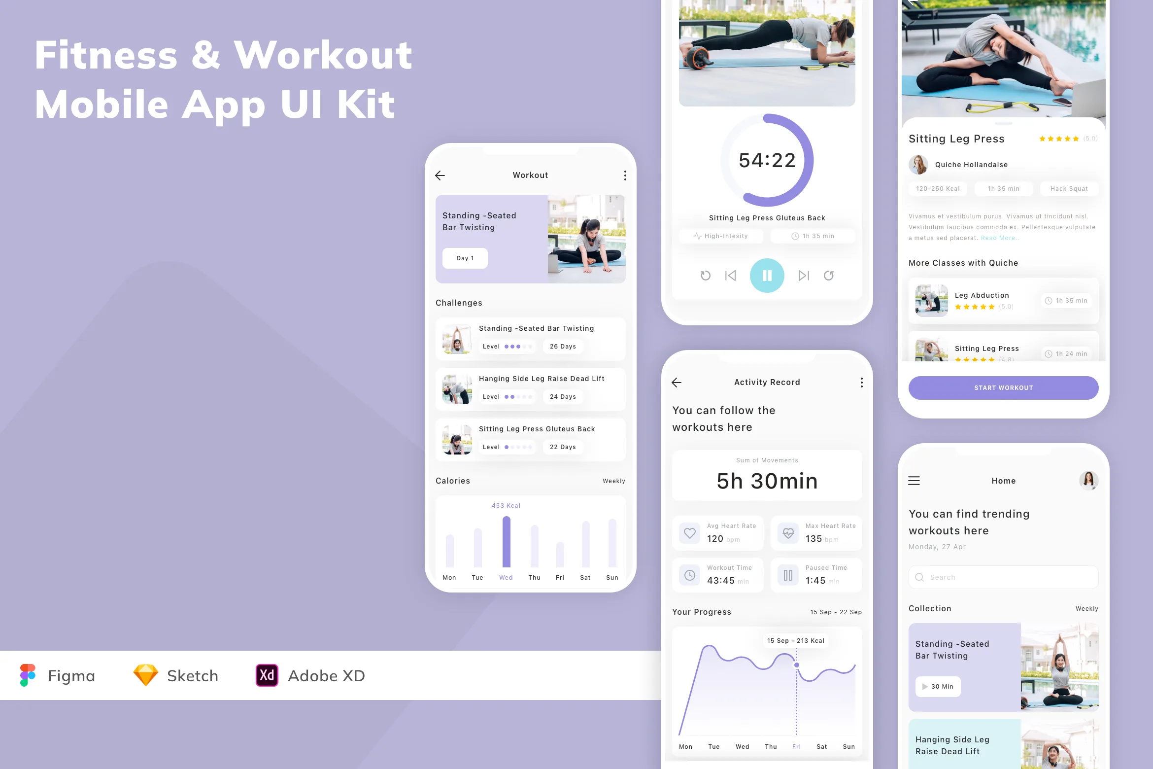 Fitness & Workout Mobile App UI Kit