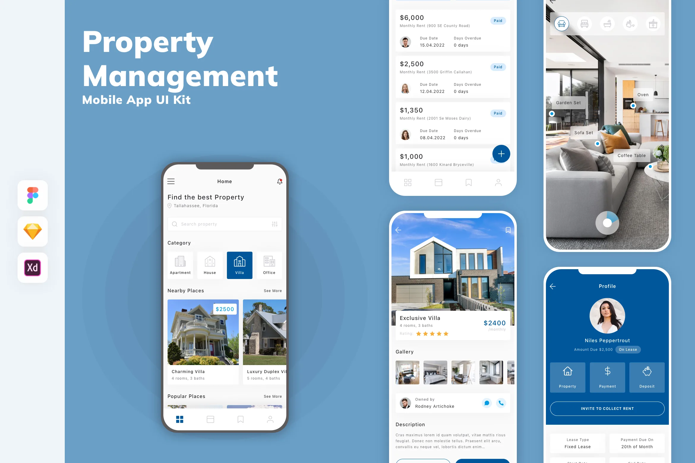 Property Management Mobile App UI Kit