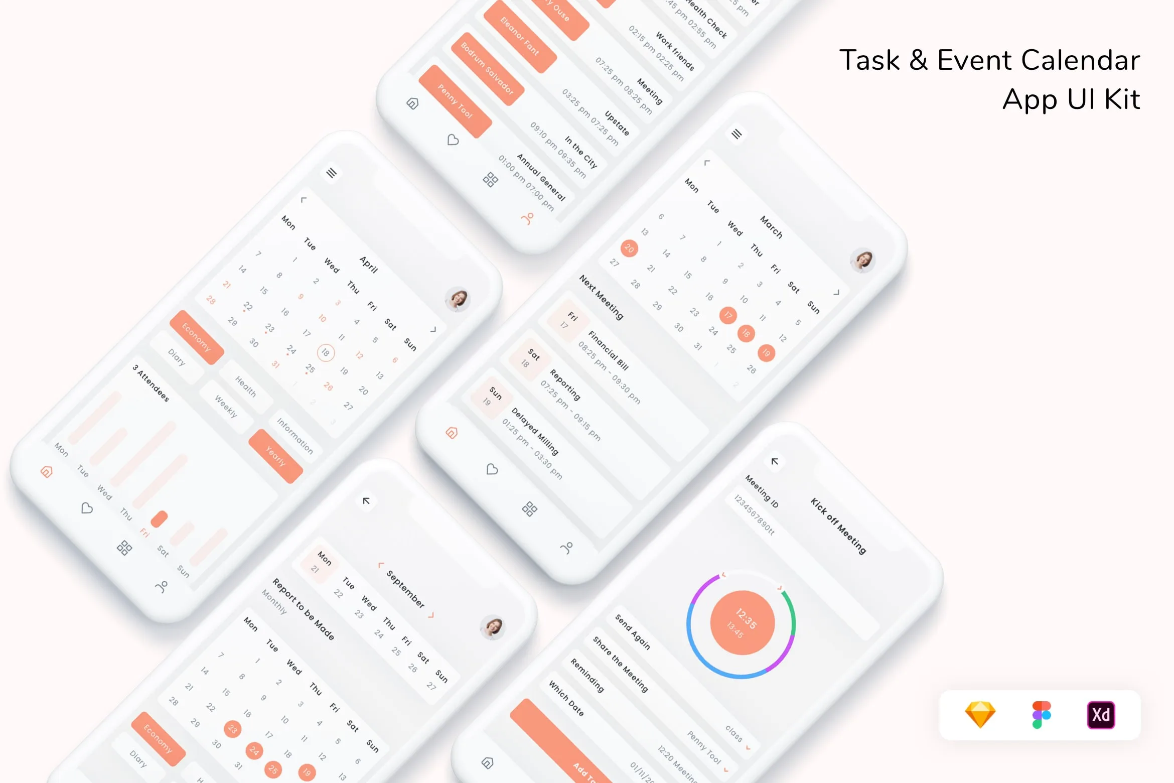 Task & Event Calendar App UI Kit
