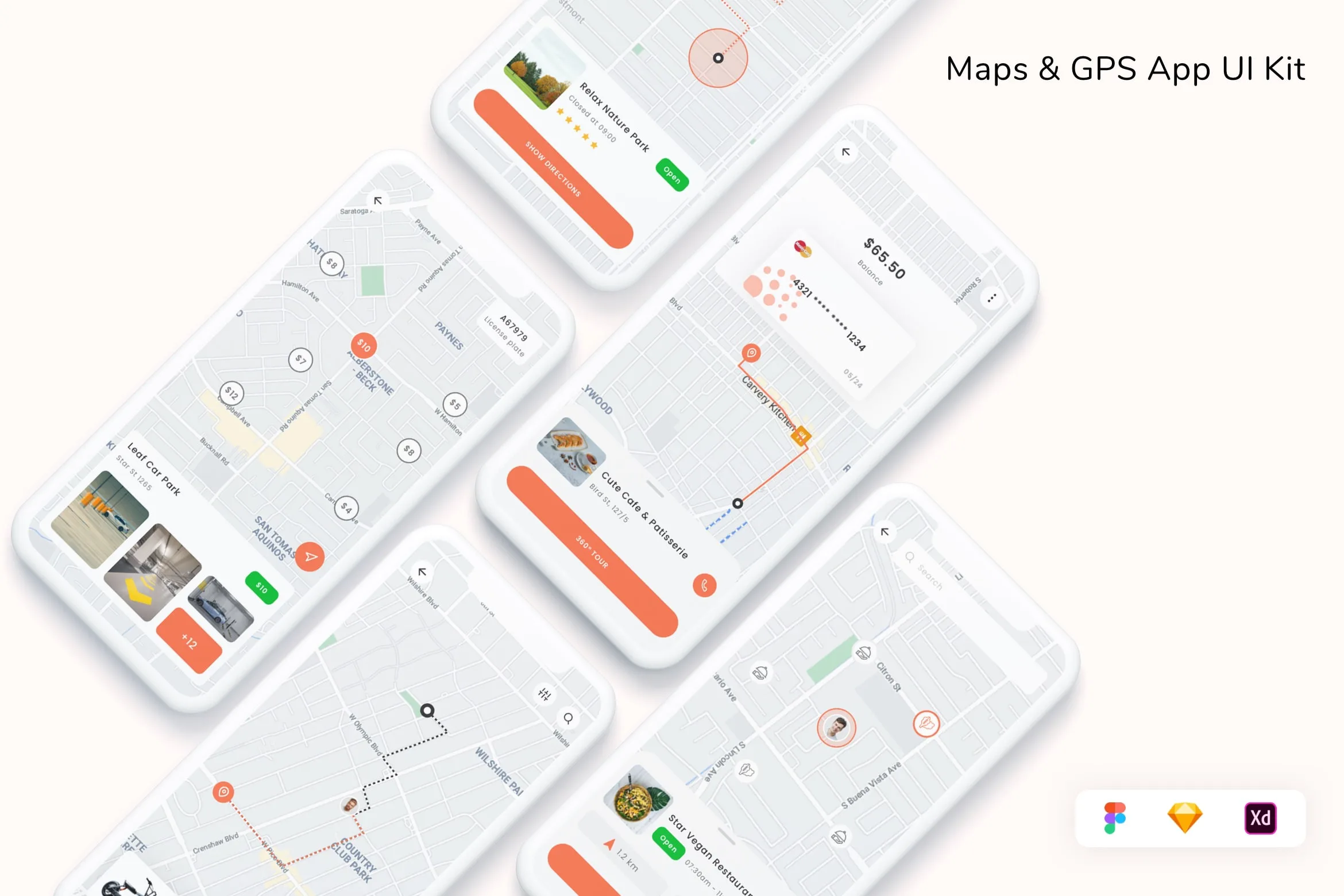 Maps & GPS App UI Kit