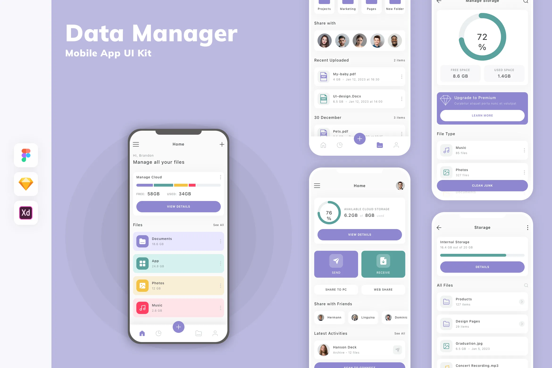 Data Manager Mobile App UI Kit