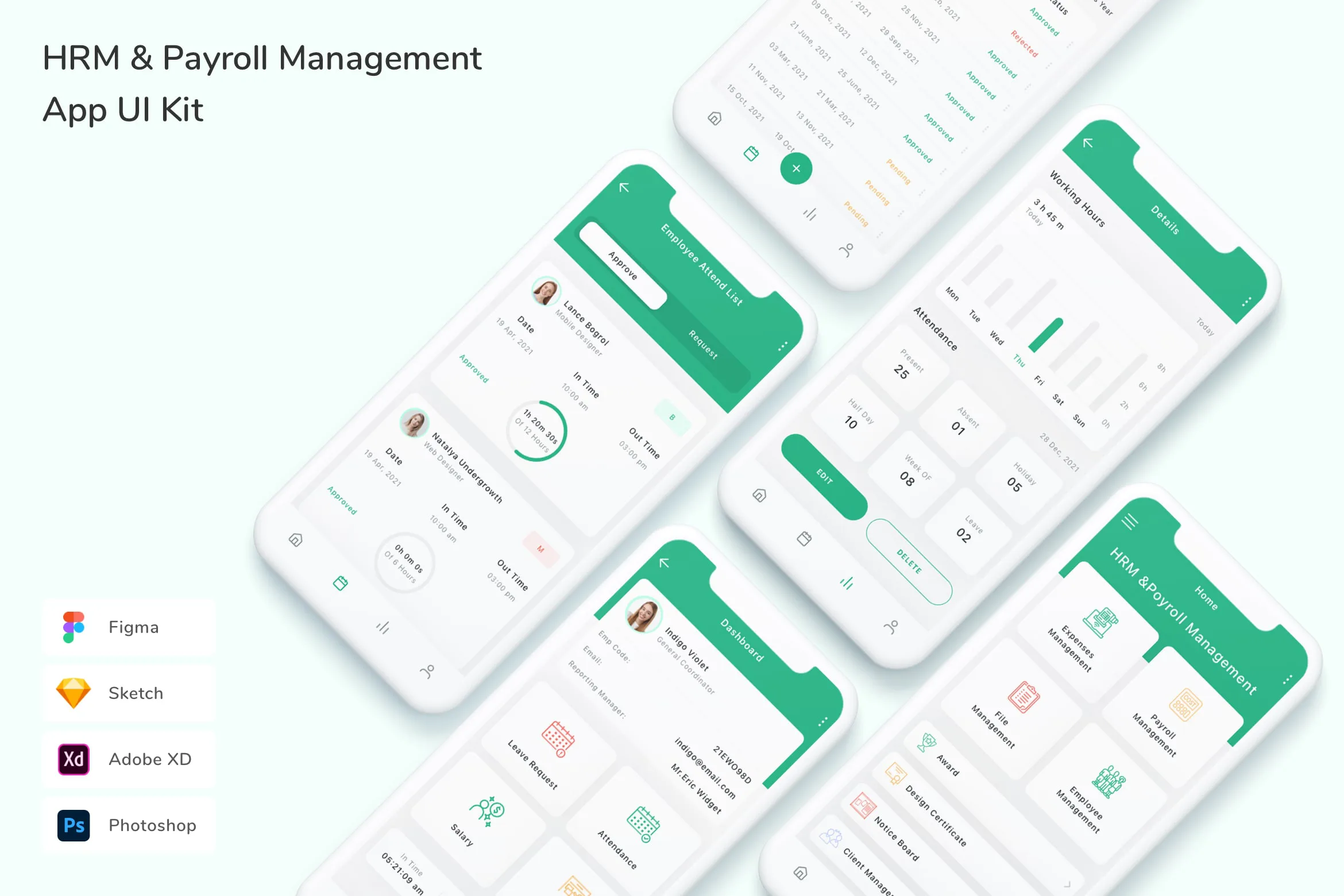 HRM & Payroll Management App UI Kit