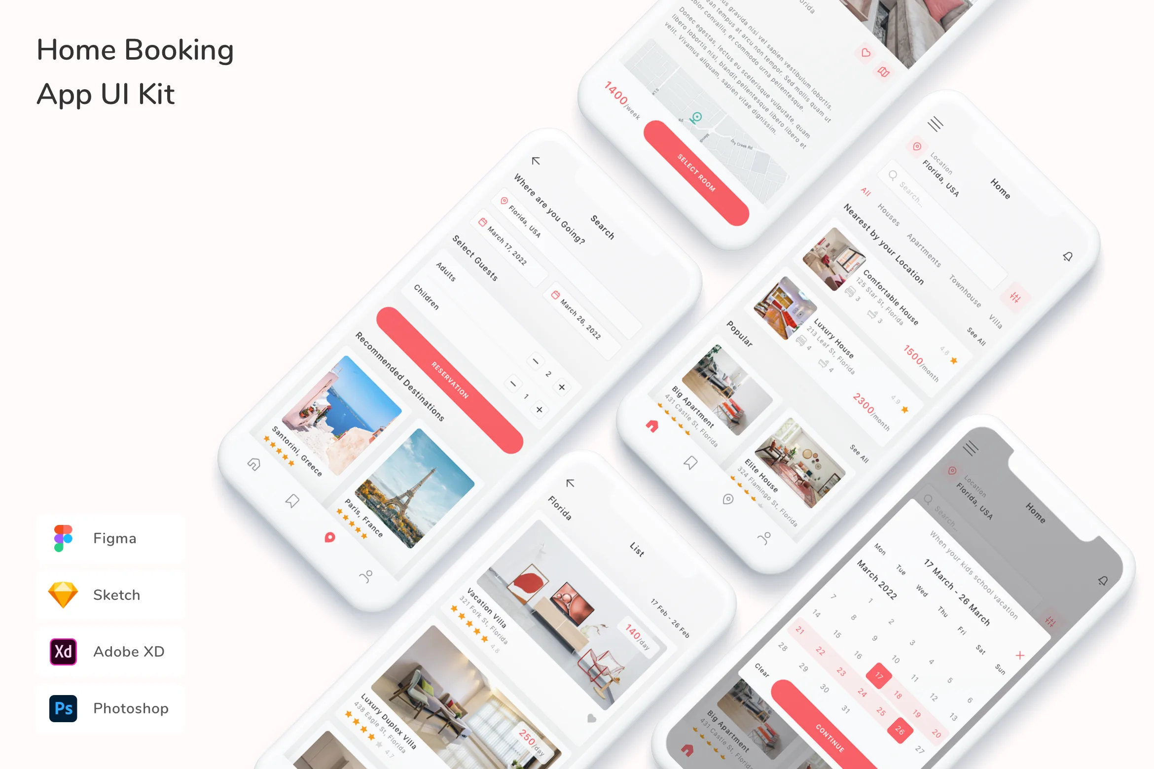 Home Booking App UI Kit