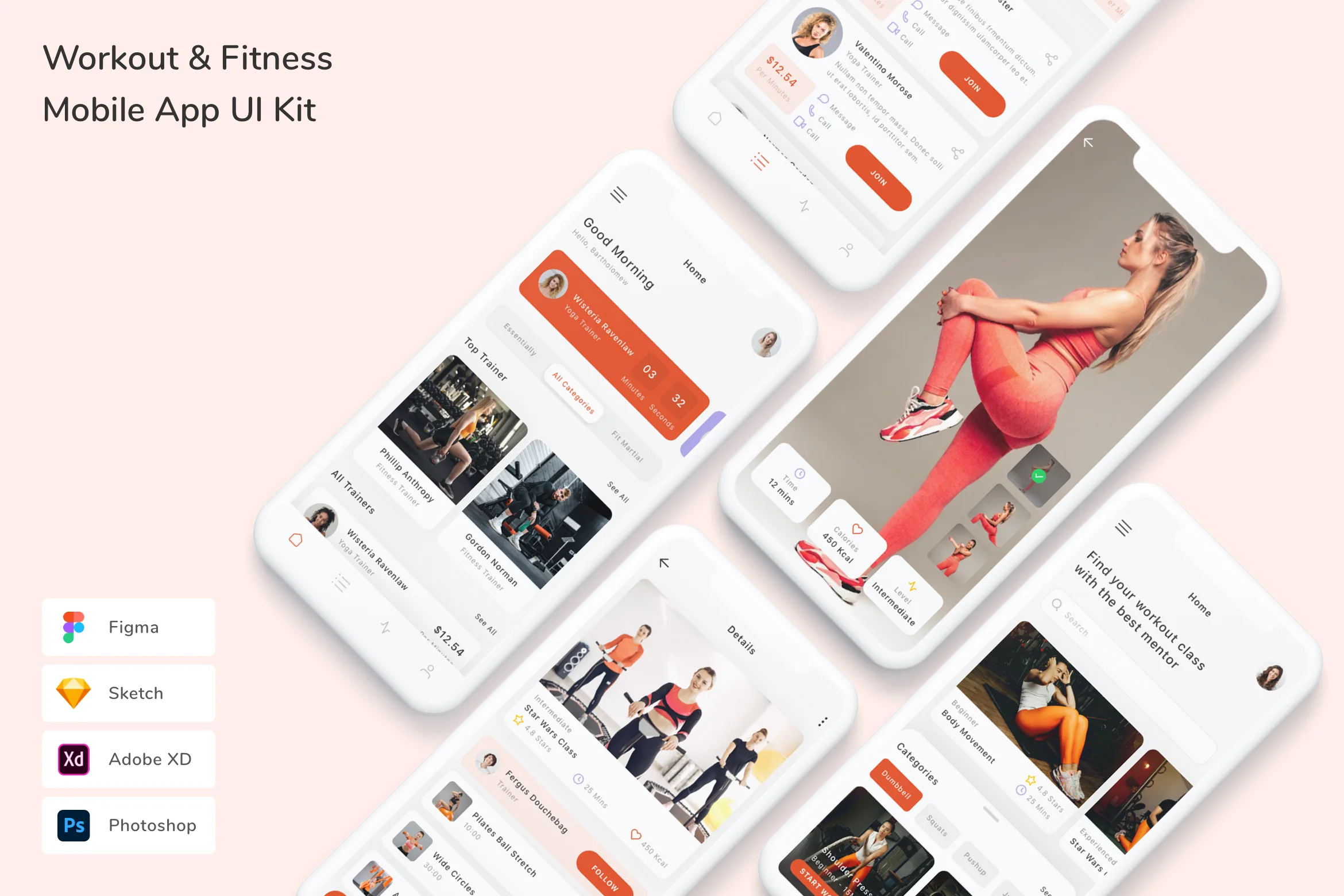 Workout & Fitness Mobile App UI Kit