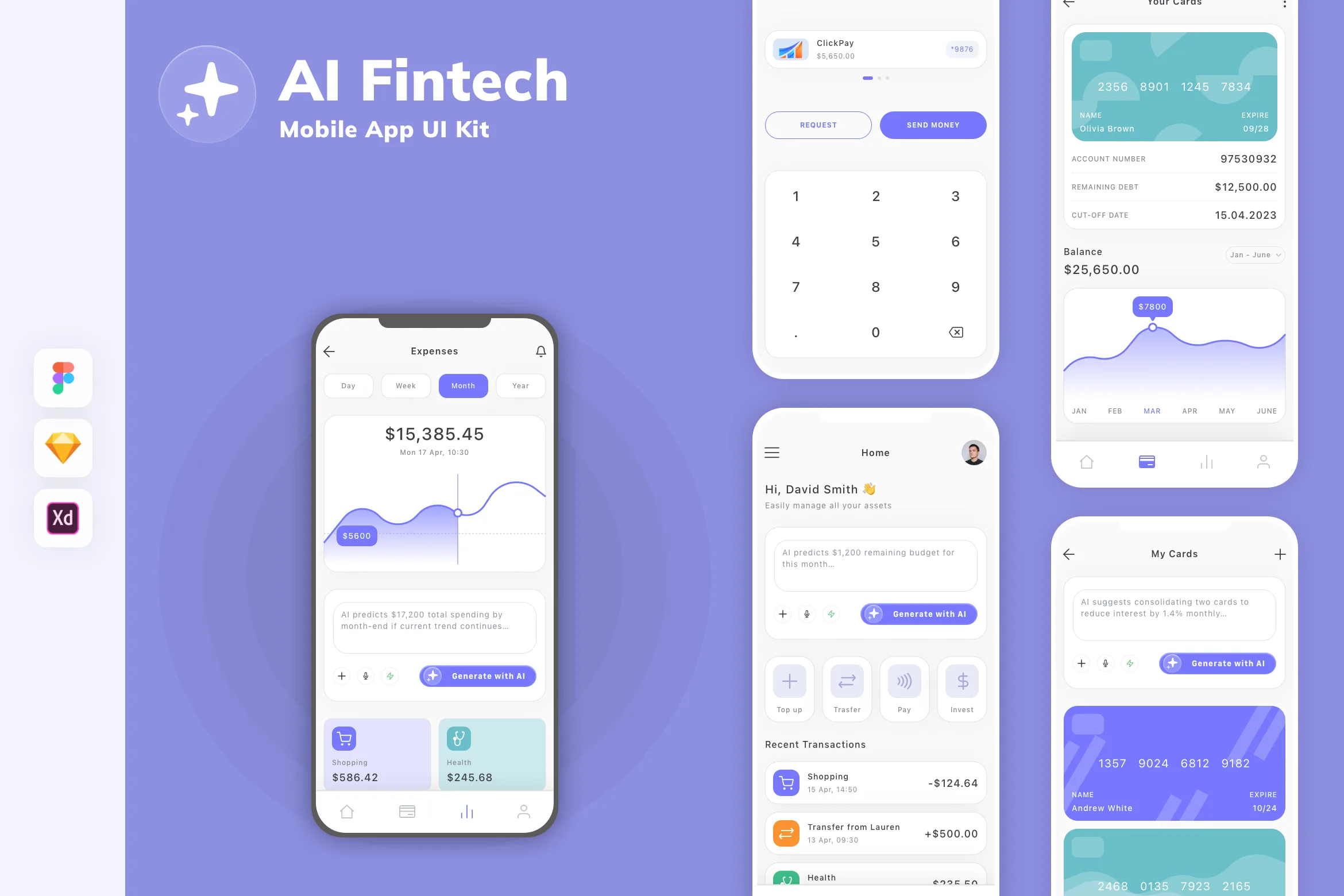 AI Fintech Mobile App UI Kit