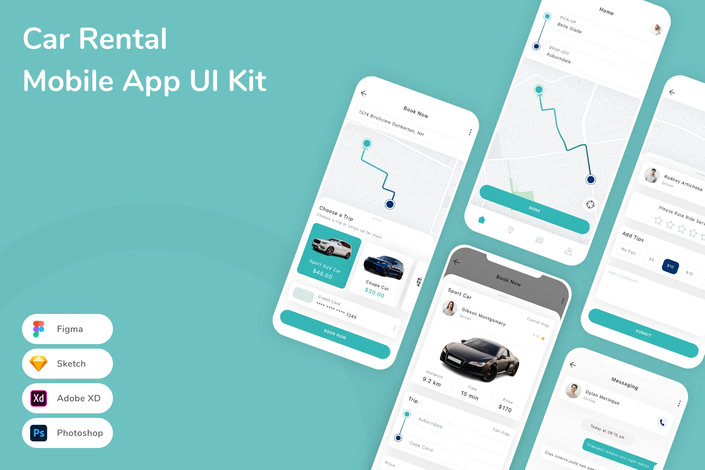Car Rental Mobile App UI Kit