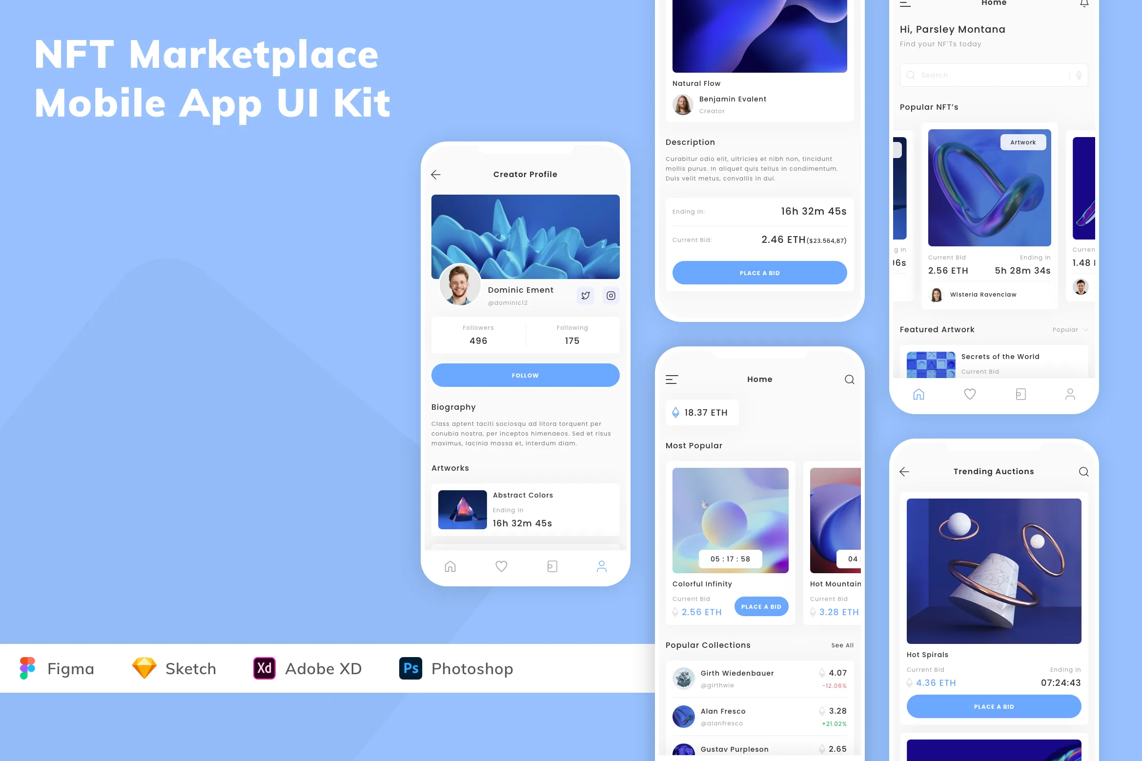 NFT Marketplace Mobile App UI Kit