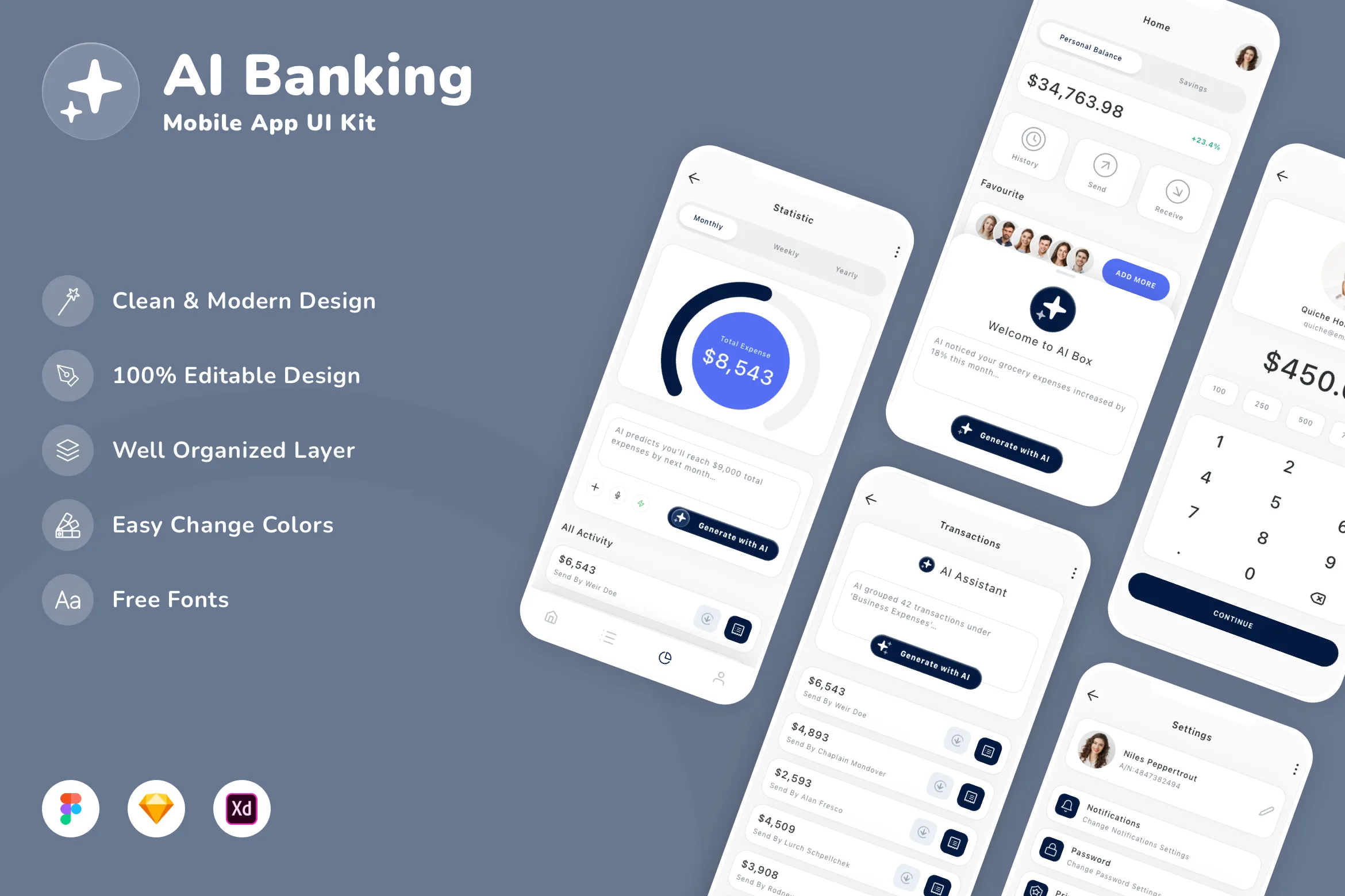 AI Banking Mobile App UI Kit