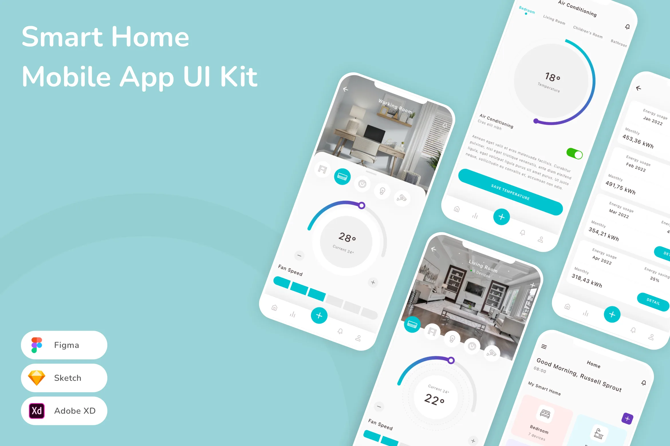 Smart Home Mobile App UI Kit