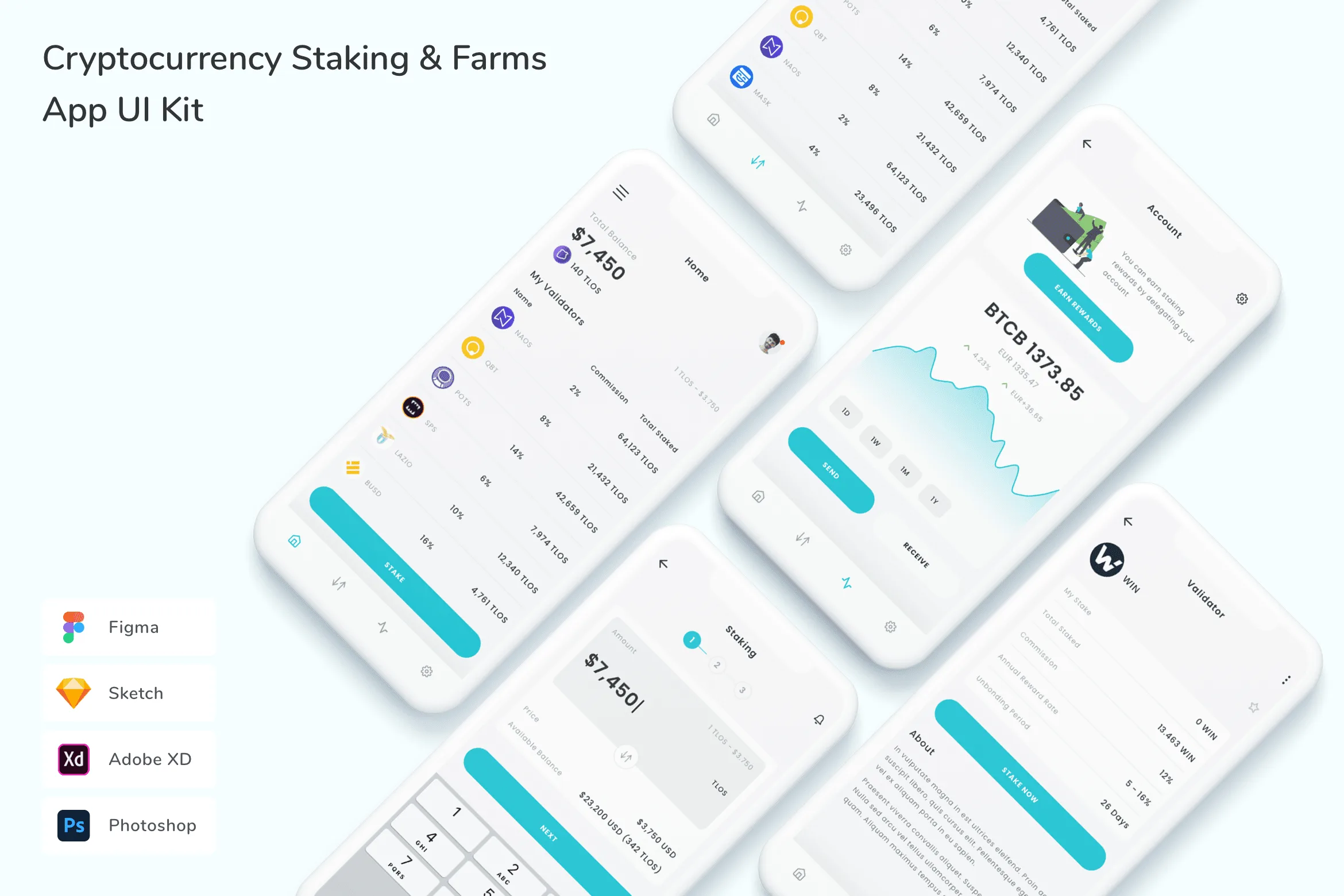 Cryptocurrency Staking & Farms App UI Kit