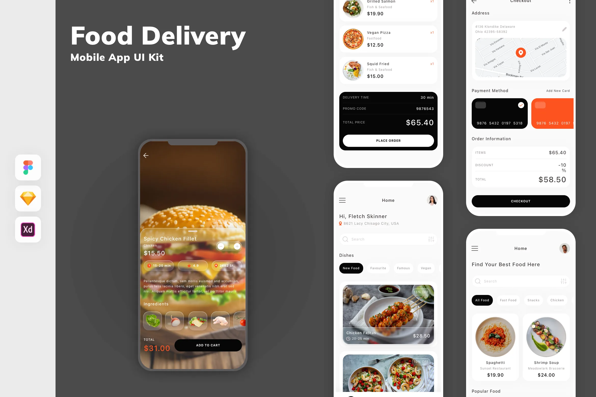 Food Delivery Mobile App UI Kit