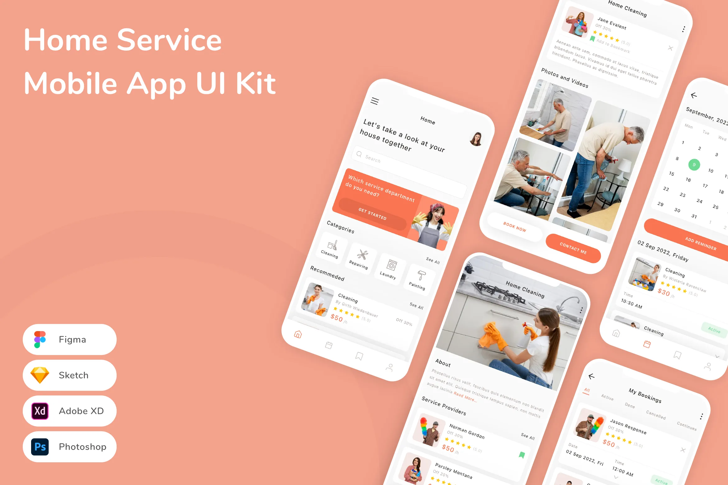 Home Service Mobile App UI Kit