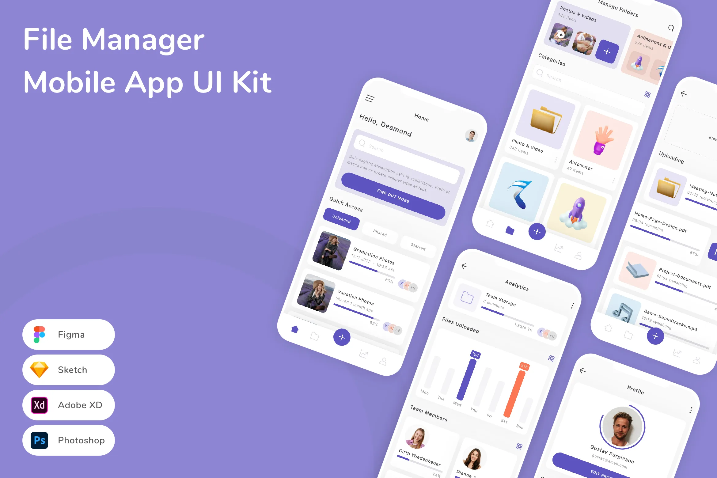 File Manager Mobile App UI Kit