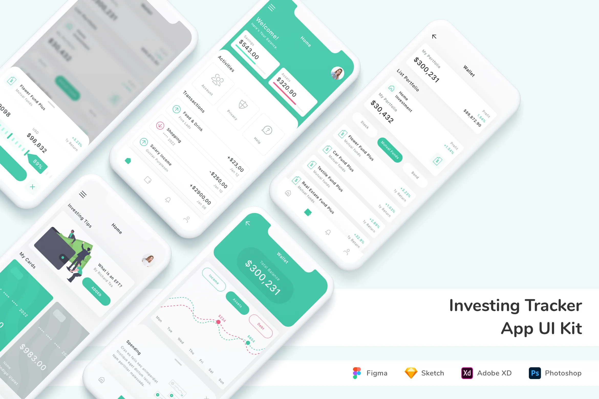 Investing Tracker App UI Kit