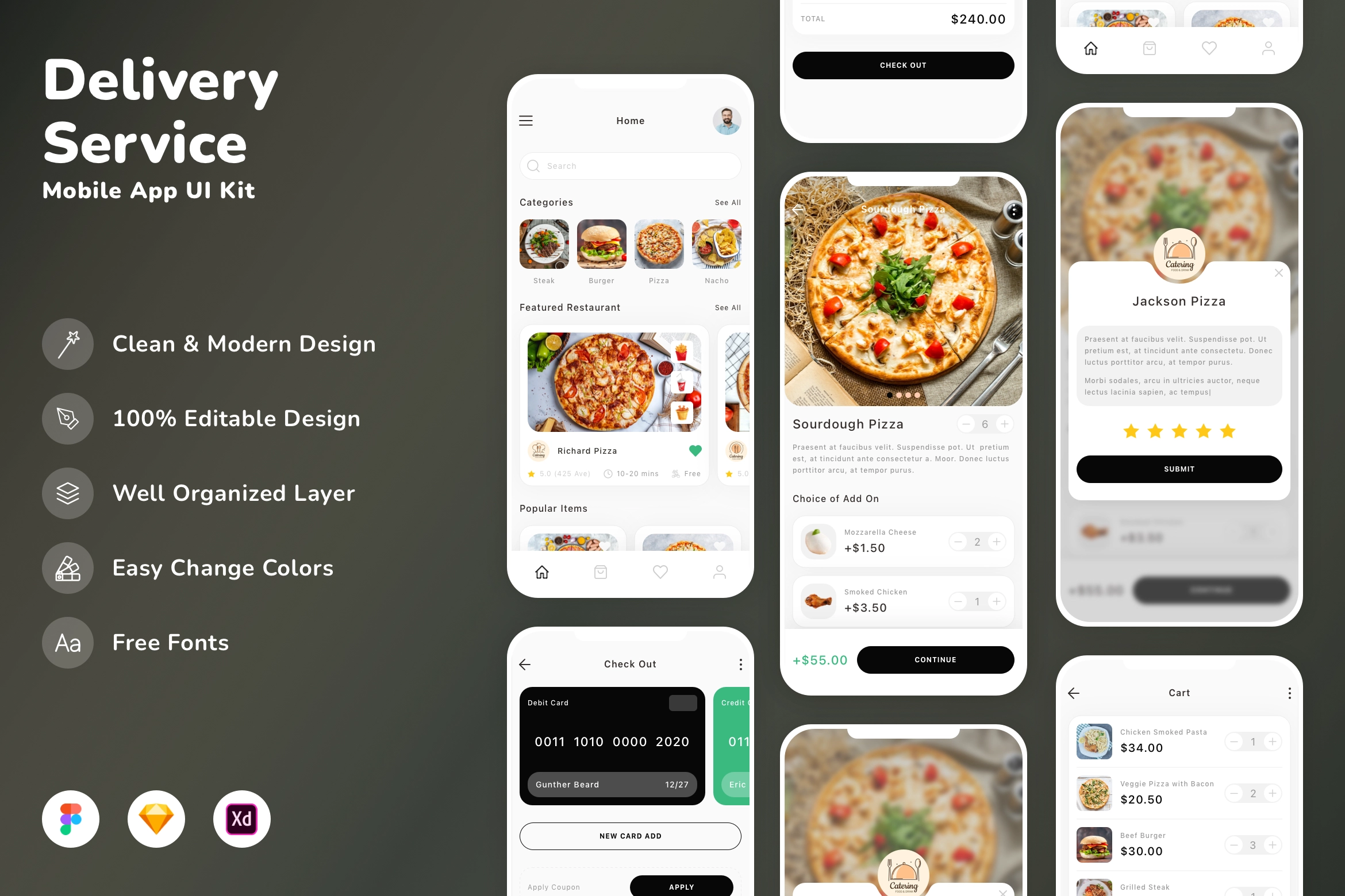Delivery Service Mobile App UI Kit