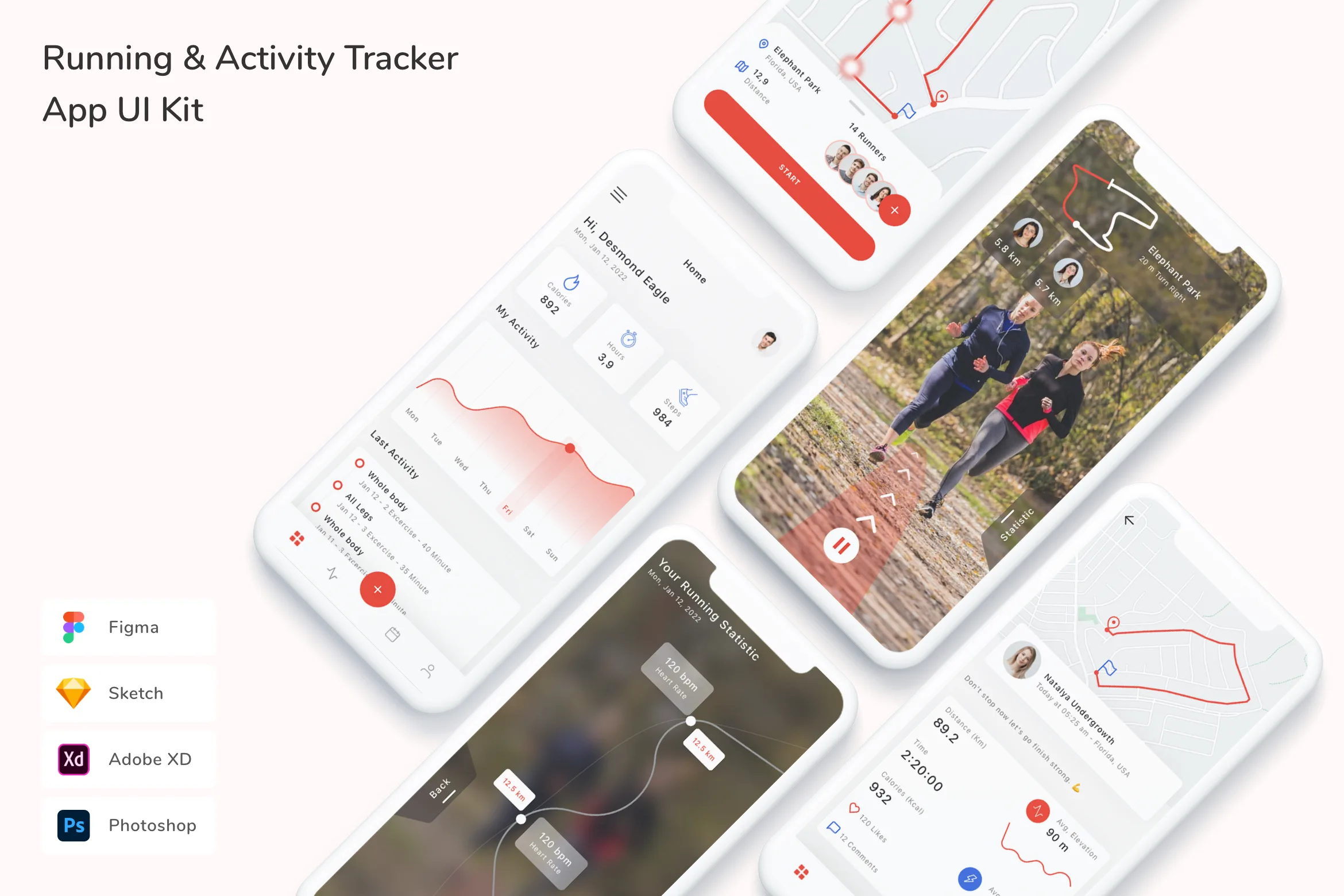 Running & Activity Tracker App UI Kit