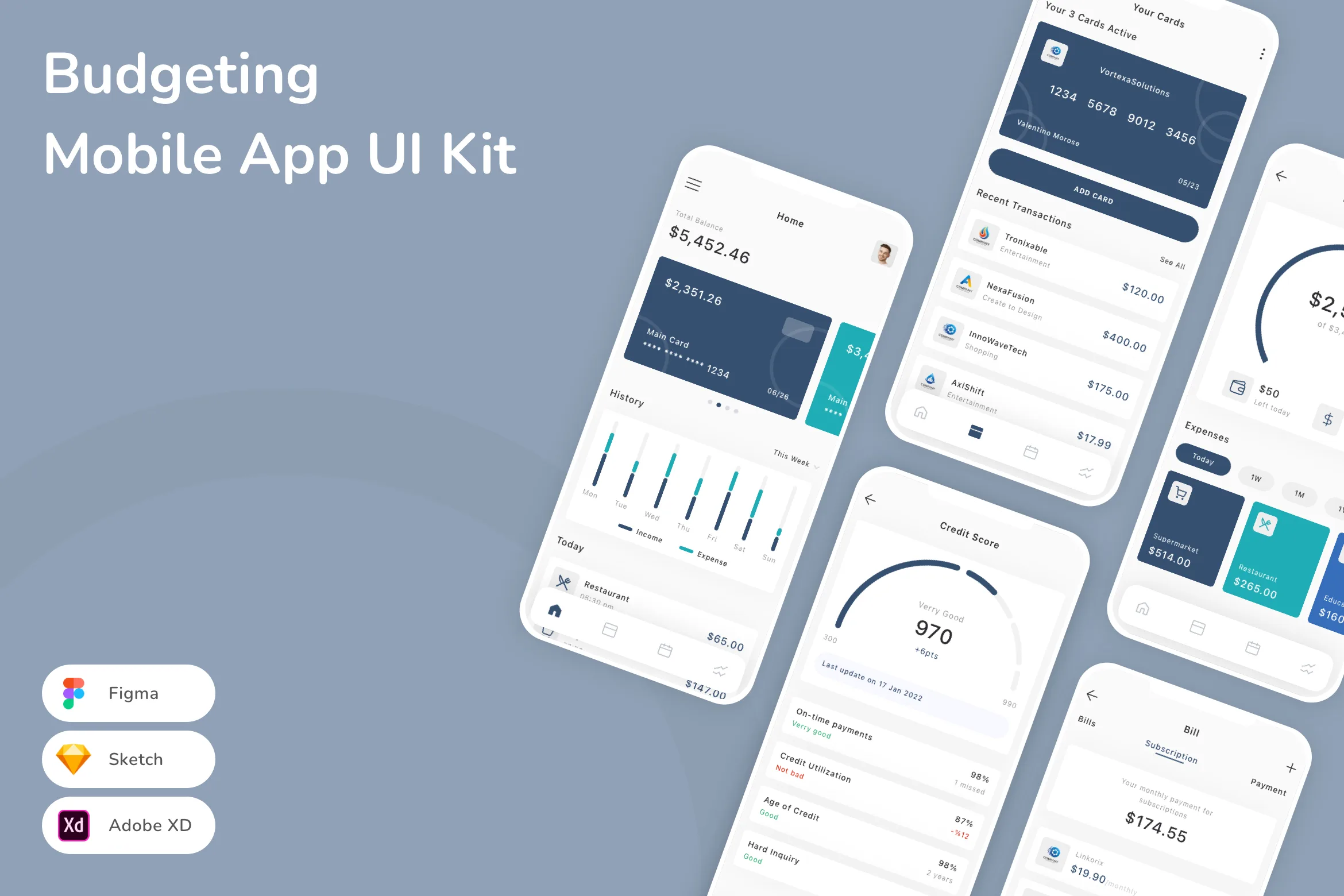 Budgeting Mobile App UI Kit