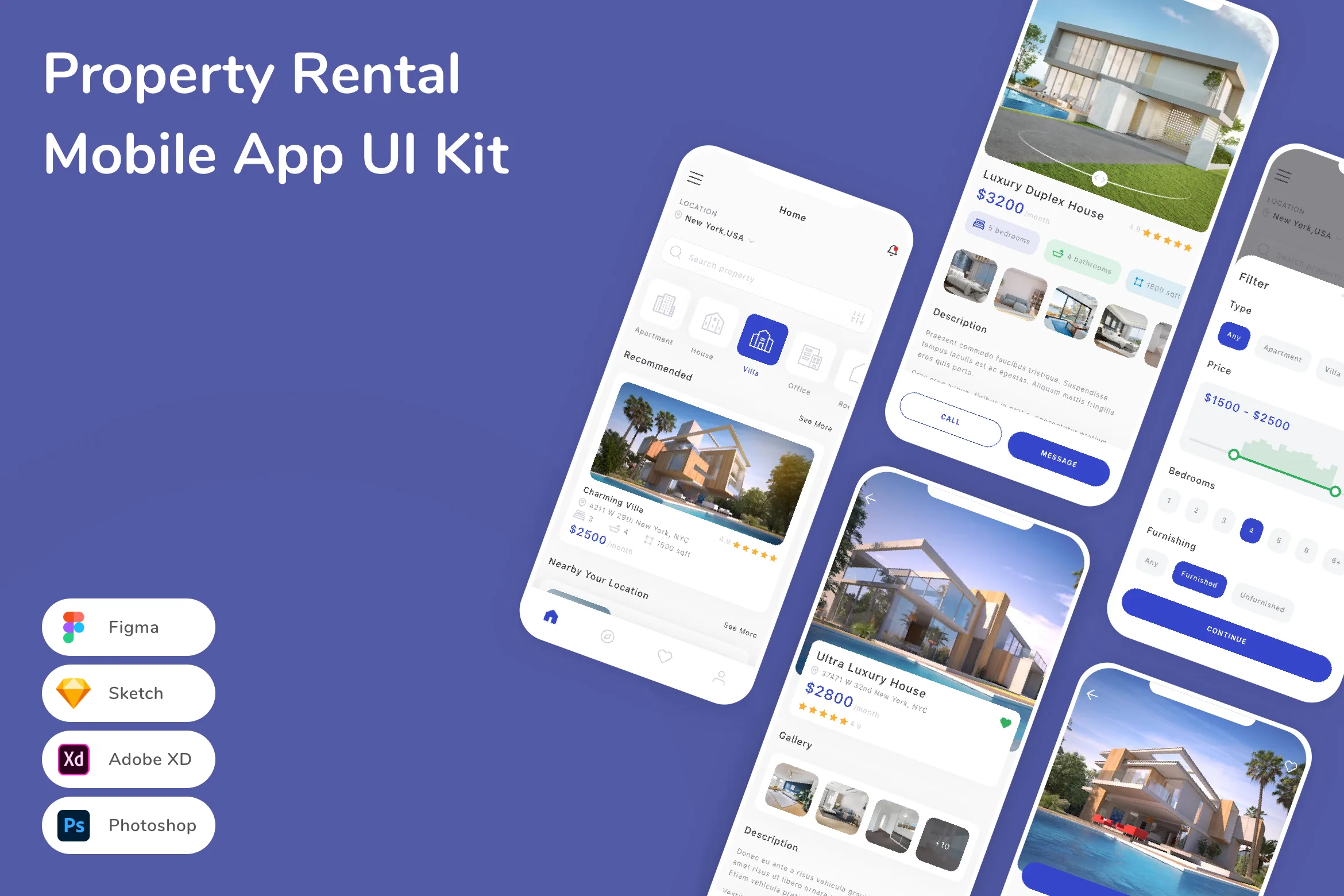 Property Rental Mobile App UI Kit