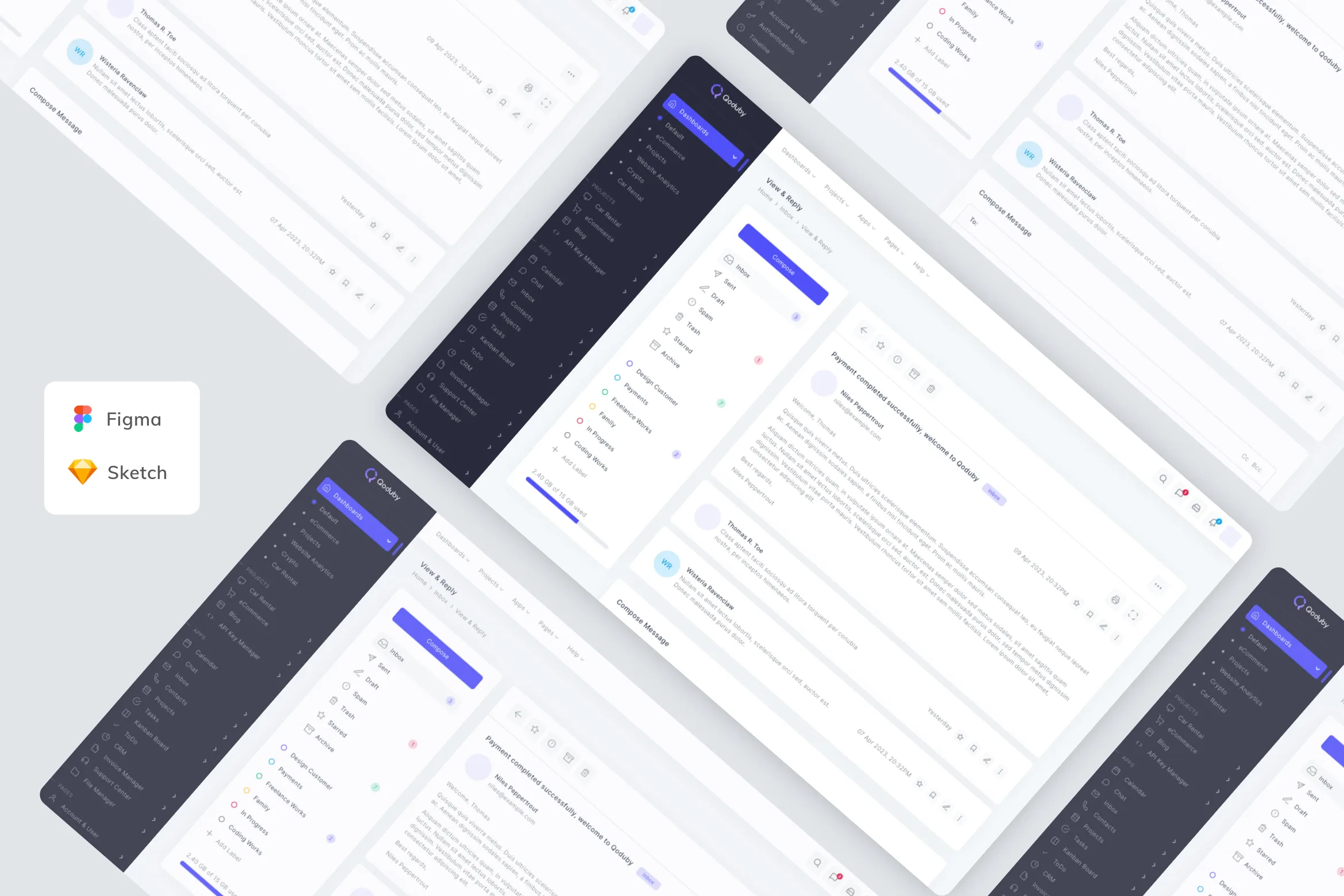 View Mail Admin Dashboard Template UI Kit