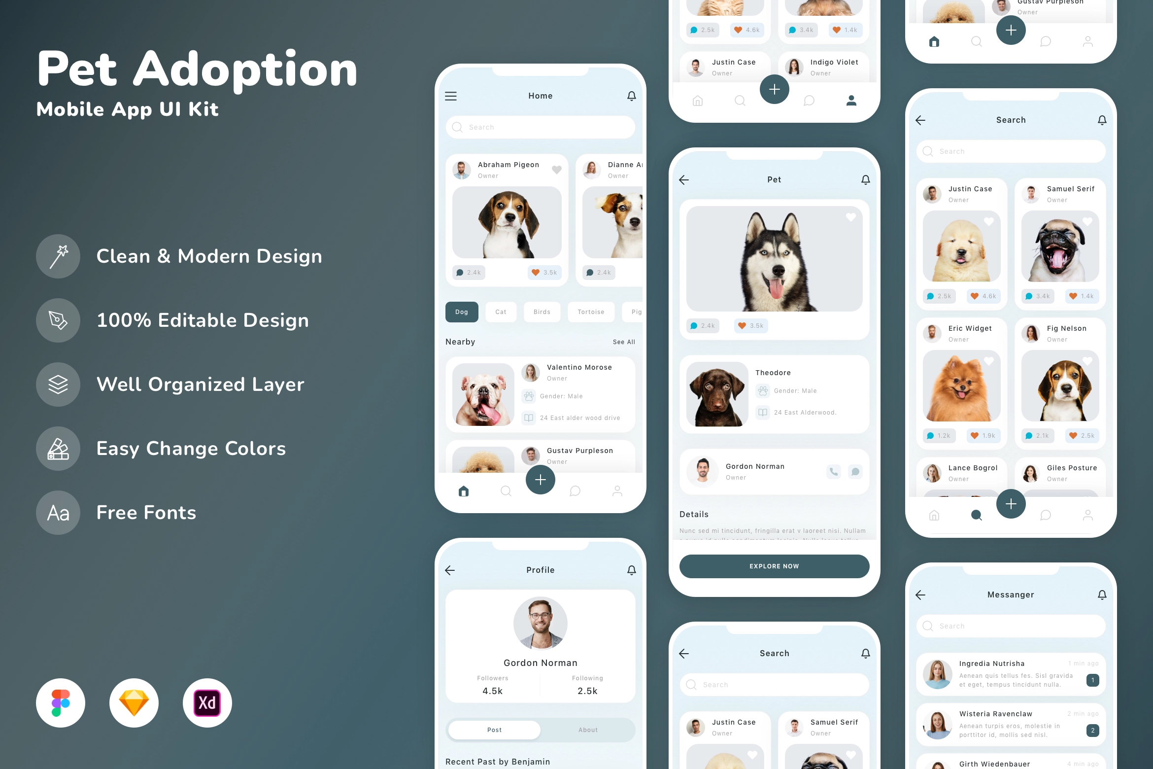 Pet Adoption Mobile App UI Kit
