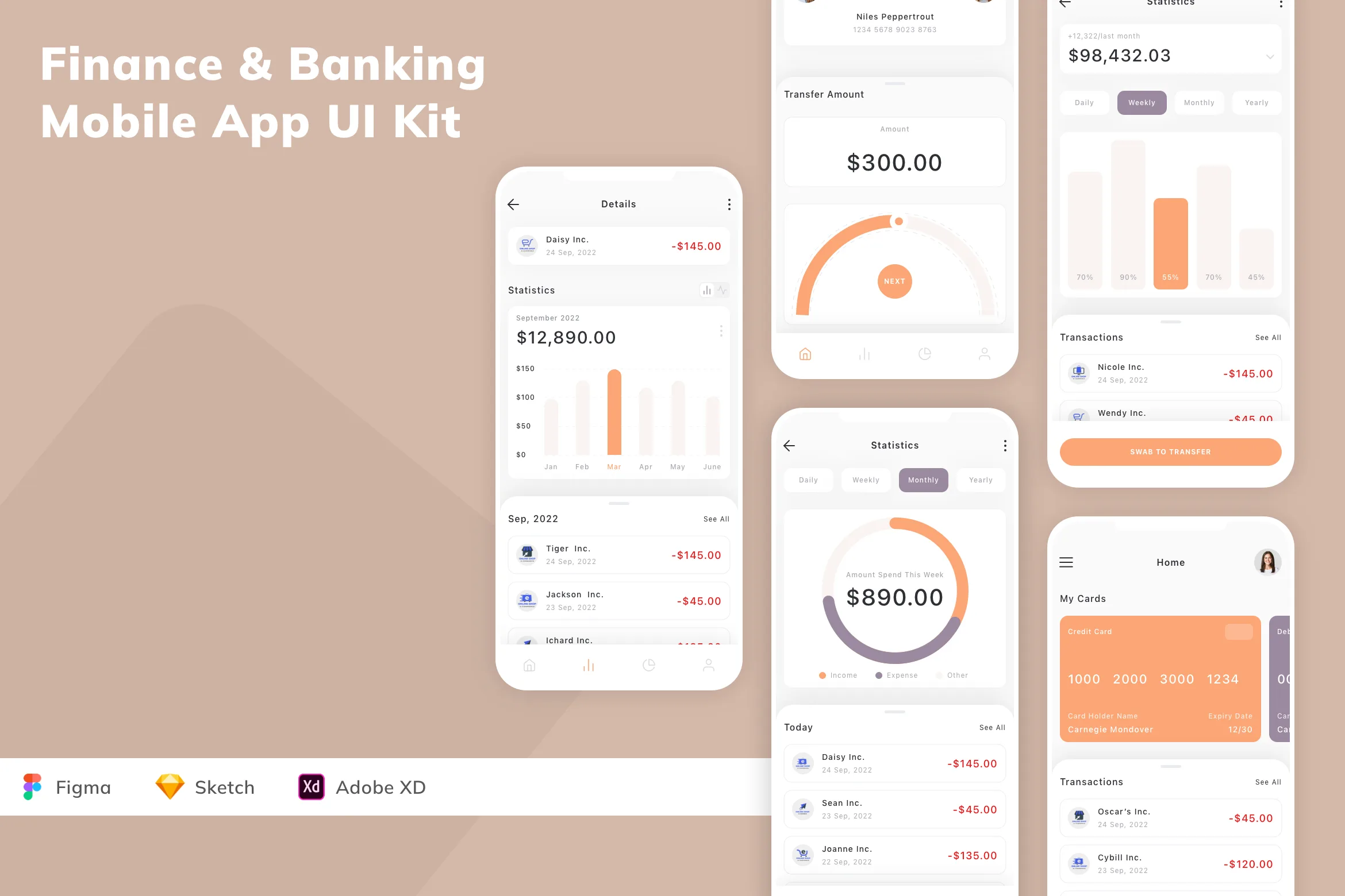 Finance & Banking Mobile App UI Kit