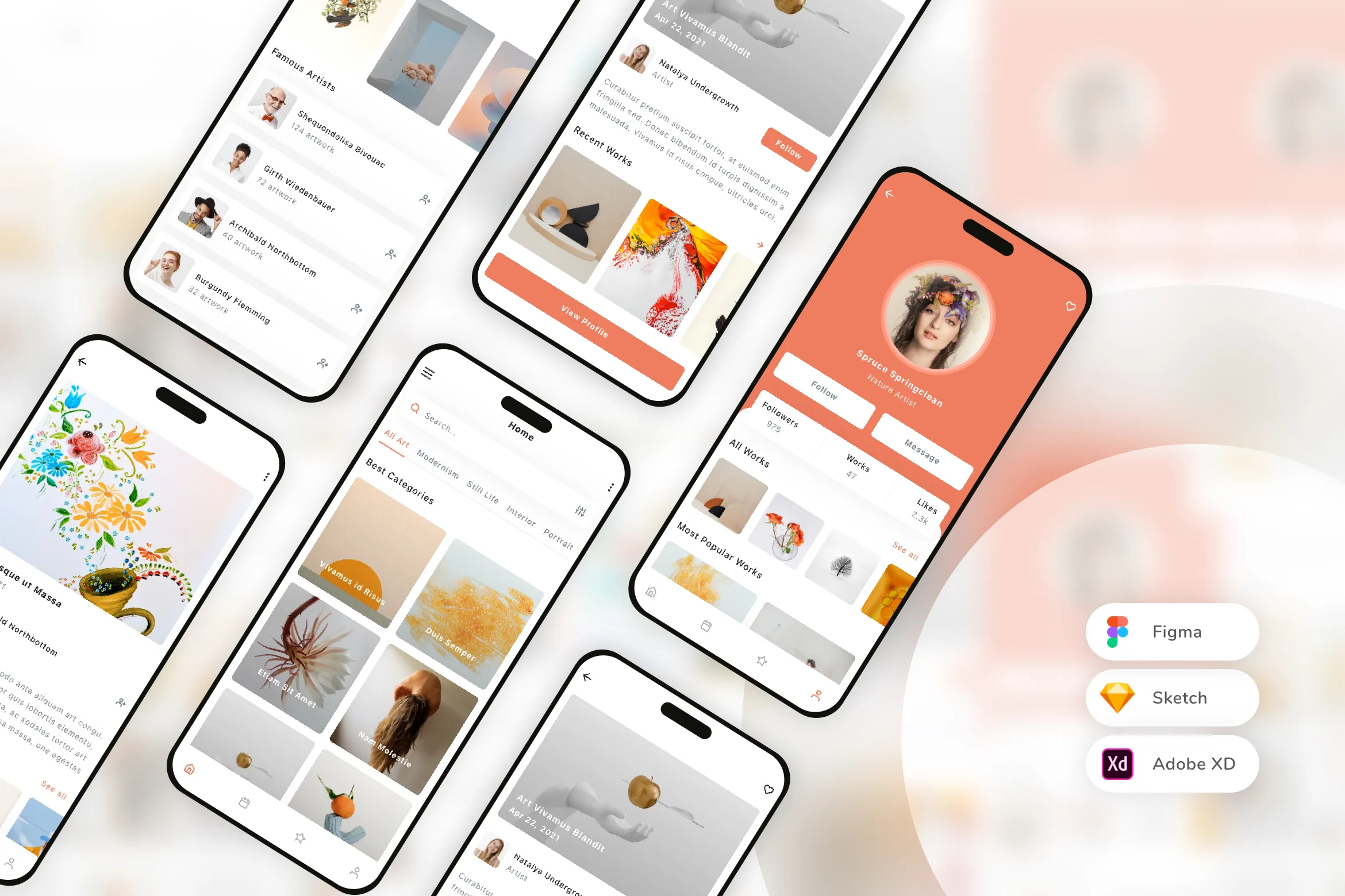Art Gallery Mobile App UI Kit