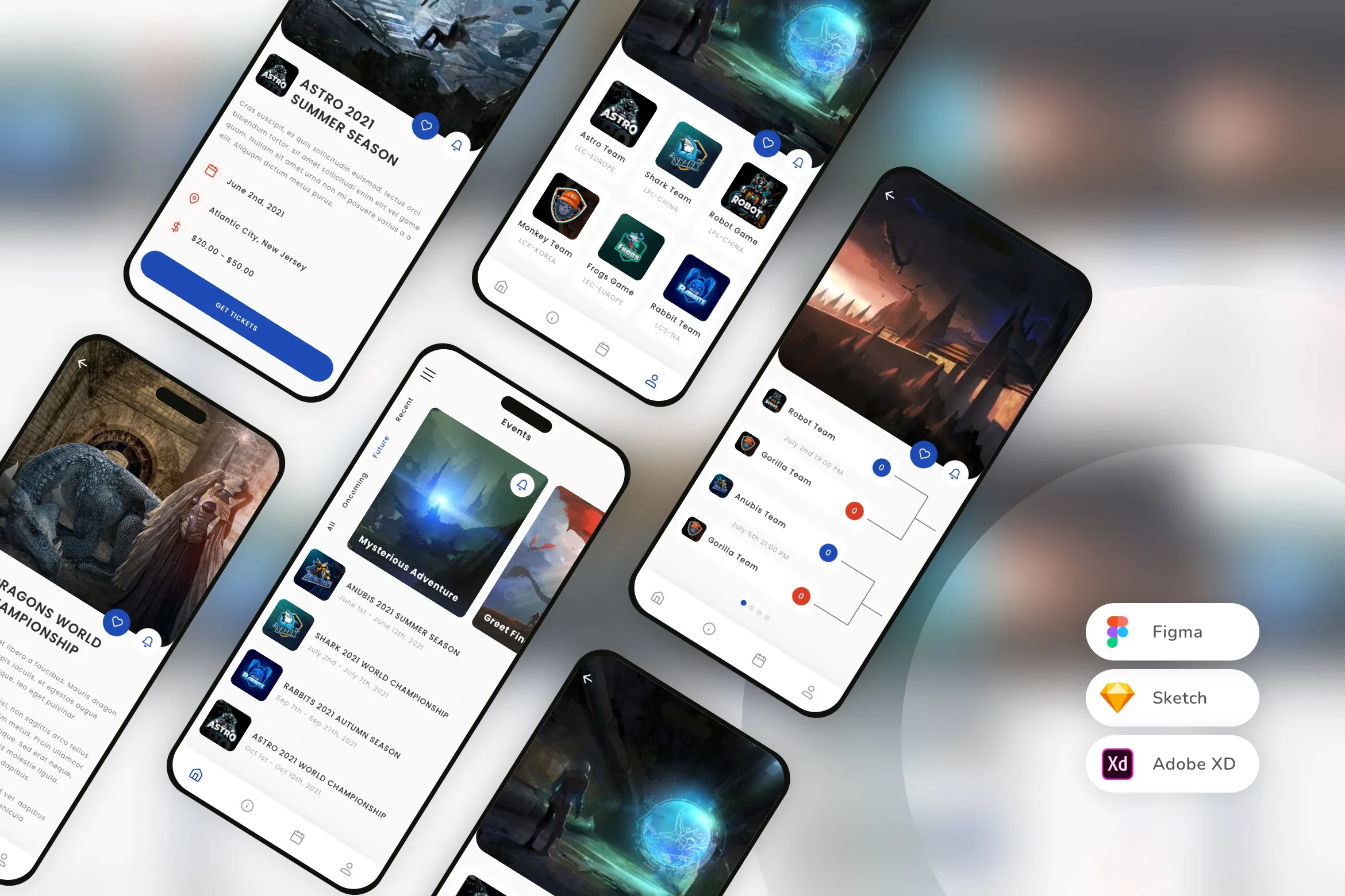Esports Team Score News App UI Kit