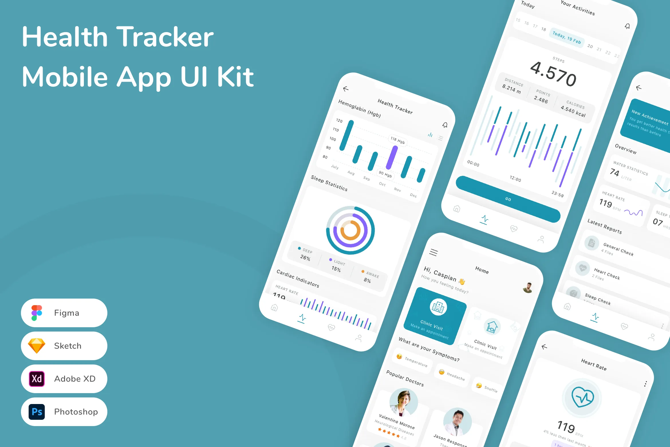 Health Tracker Mobile App UI Kit