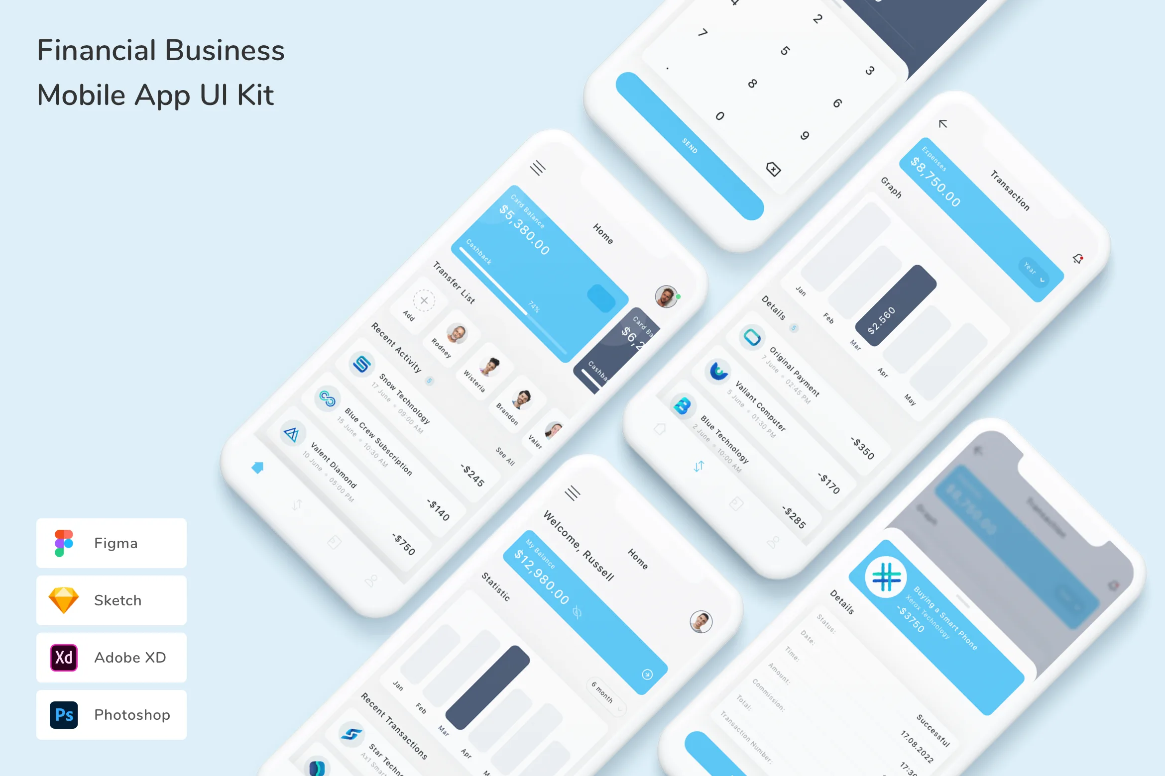 Financial Business Mobile App UI Kit
