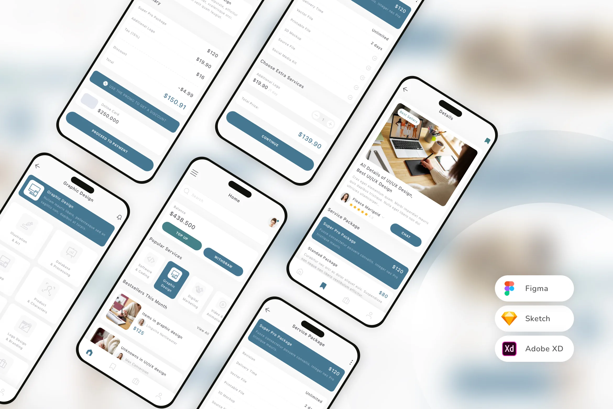 Freelance Mobile App UI Kit