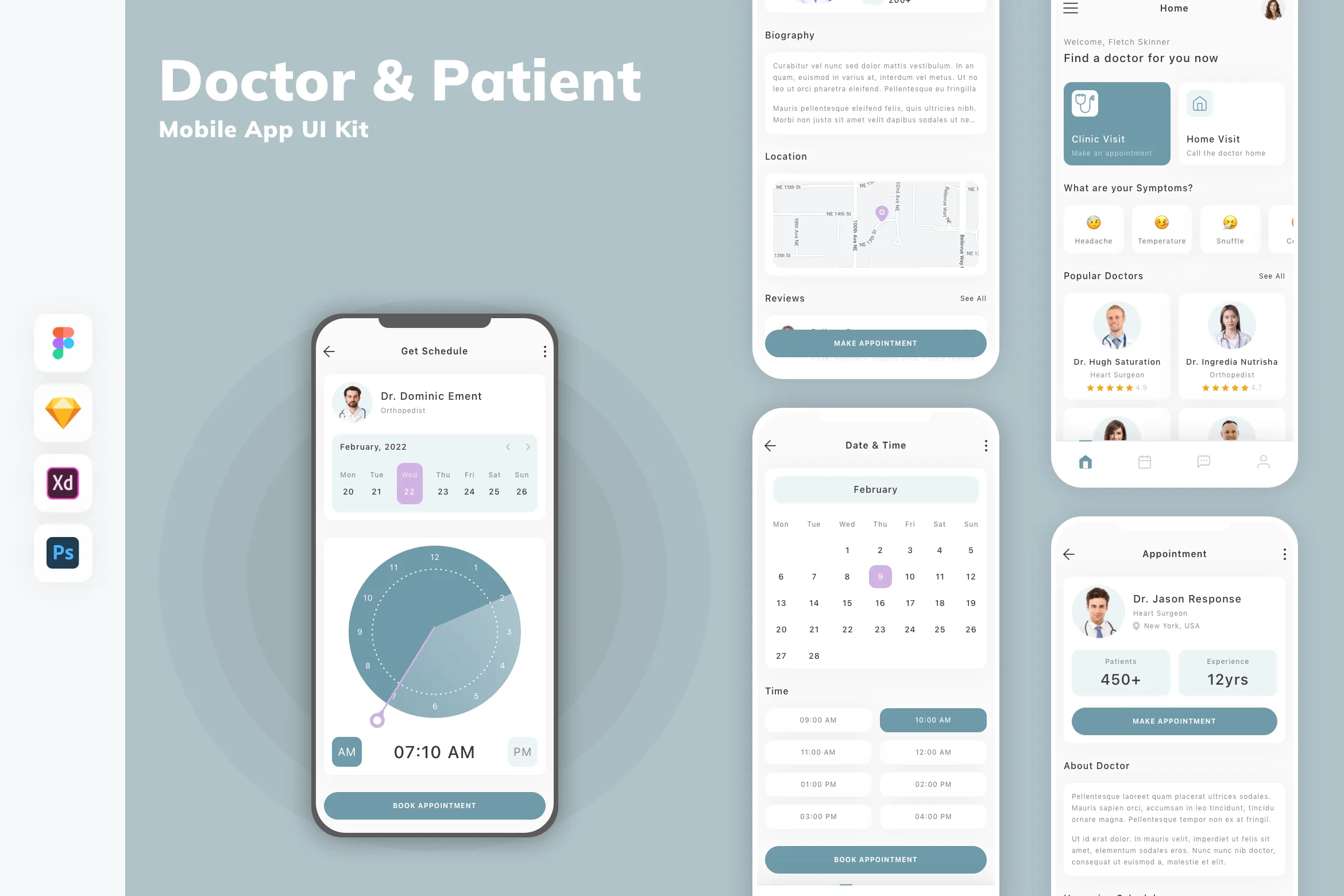 Doctor & Patient Mobile App UI Kit