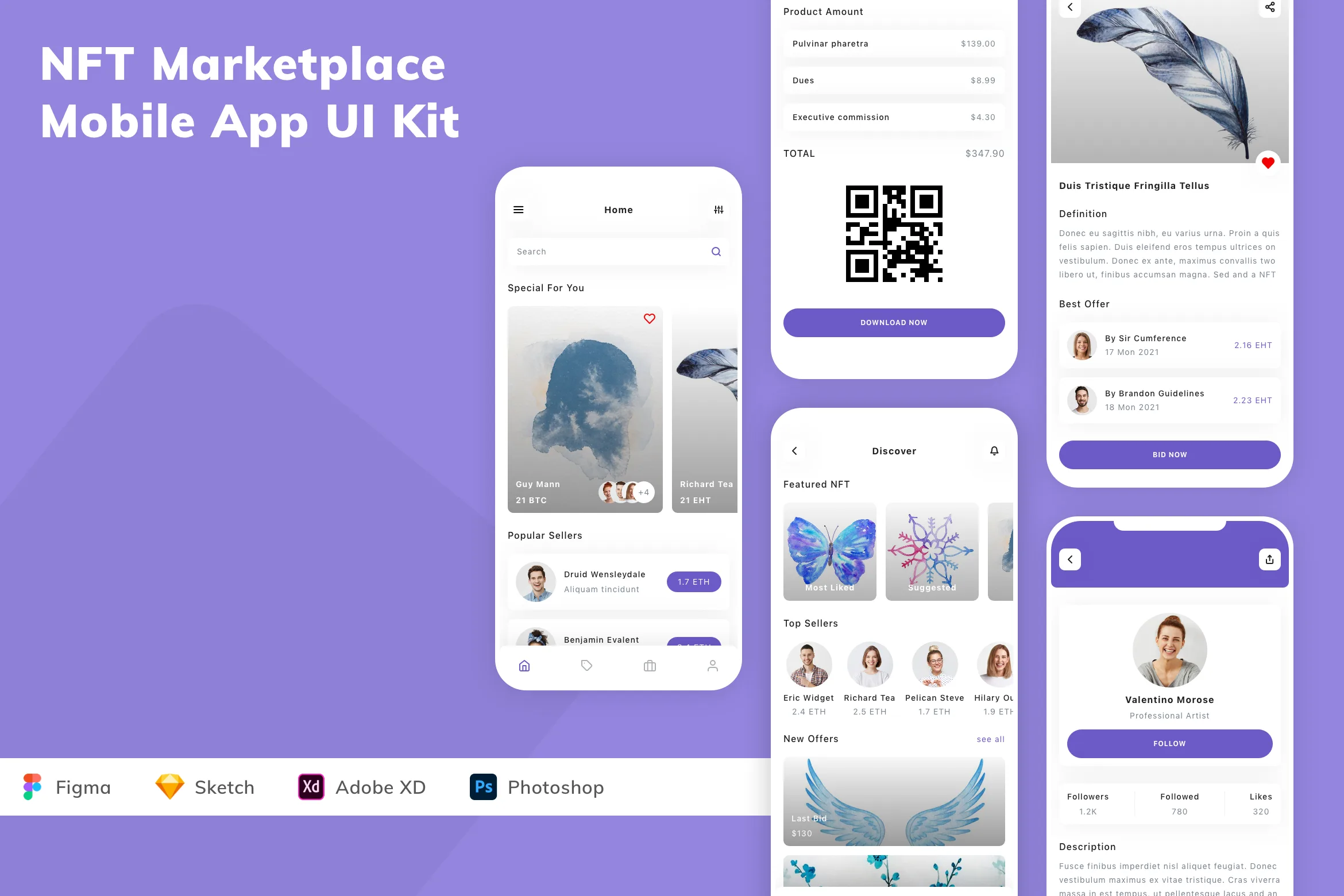 NFT Marketplace Mobile App UI Kit
