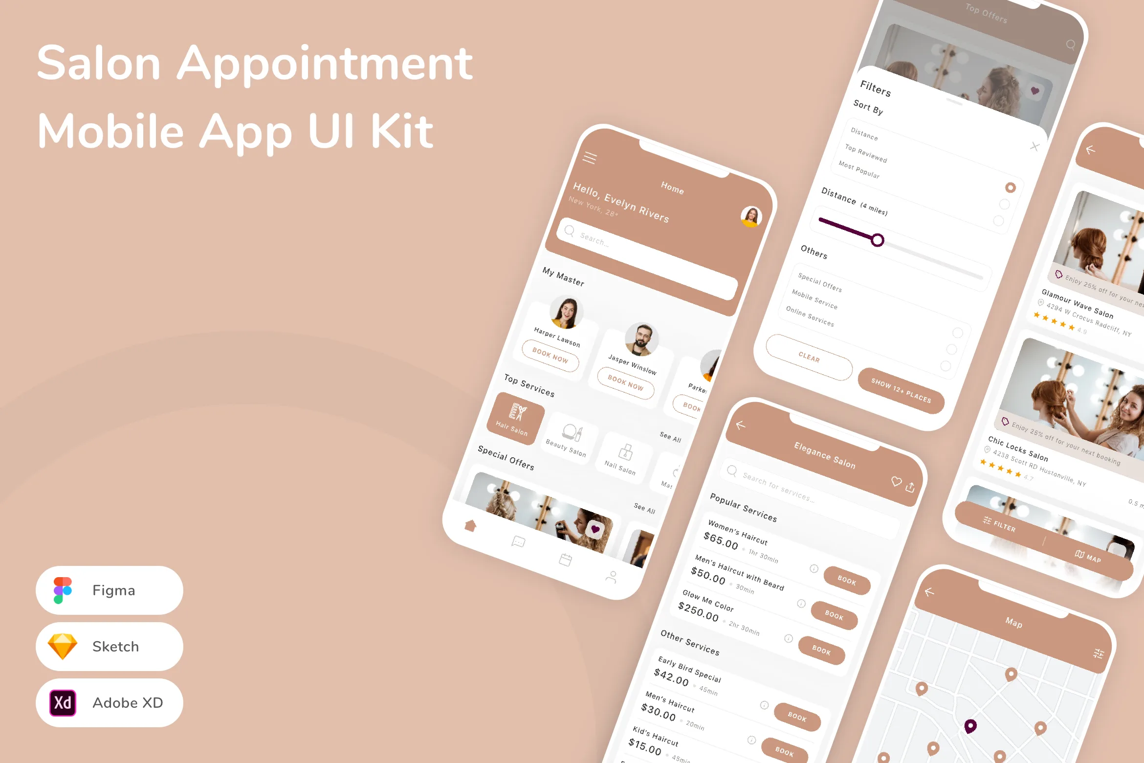 Salon Appointment Mobile App UI Kit