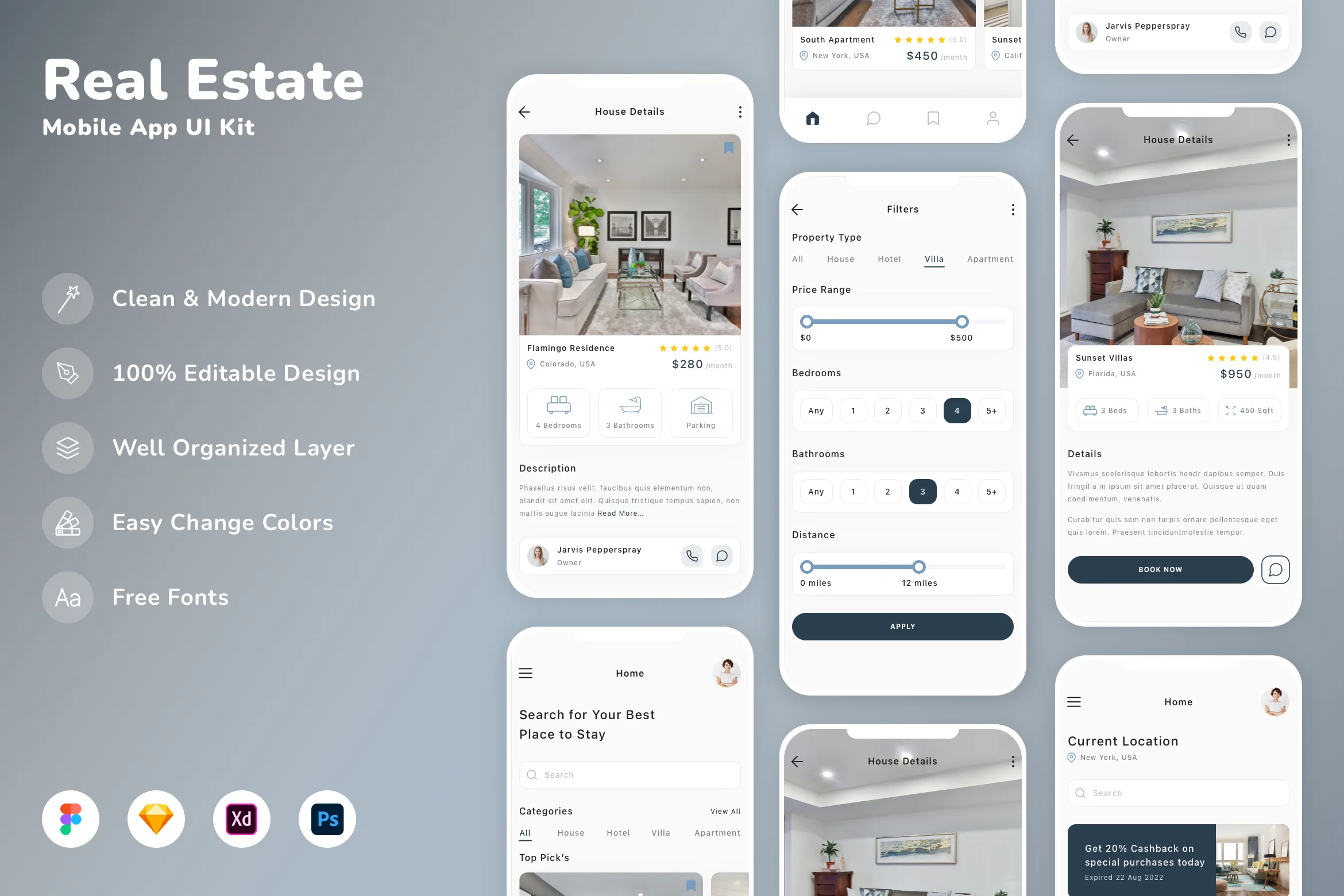 Real Estate Mobile App UI Kit