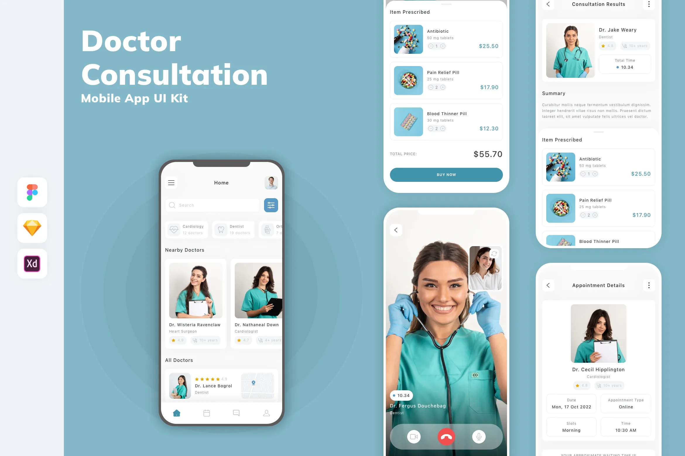 Doctor Consultation Mobile App UI Kit
