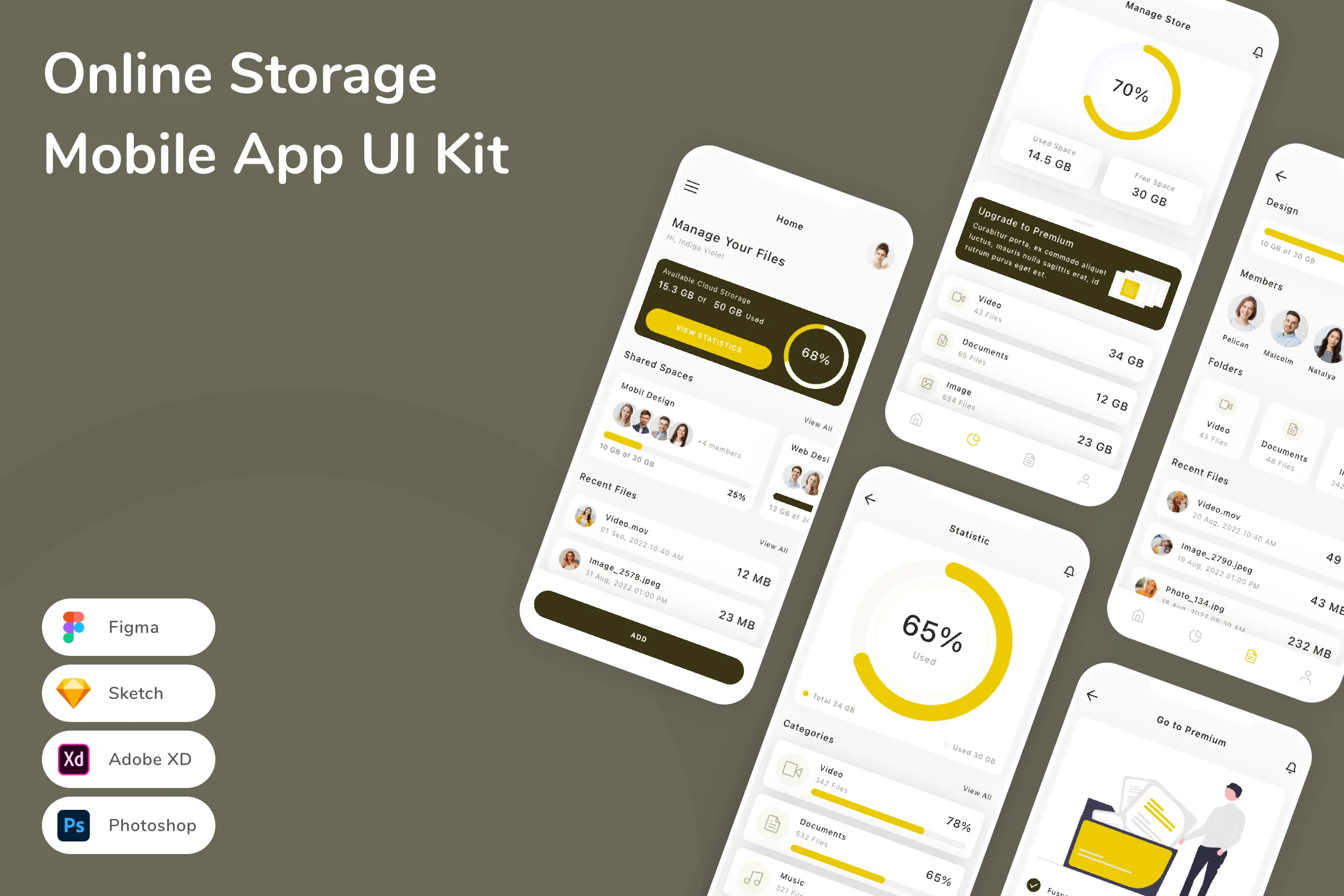 Online Storage Mobile App UI Kit