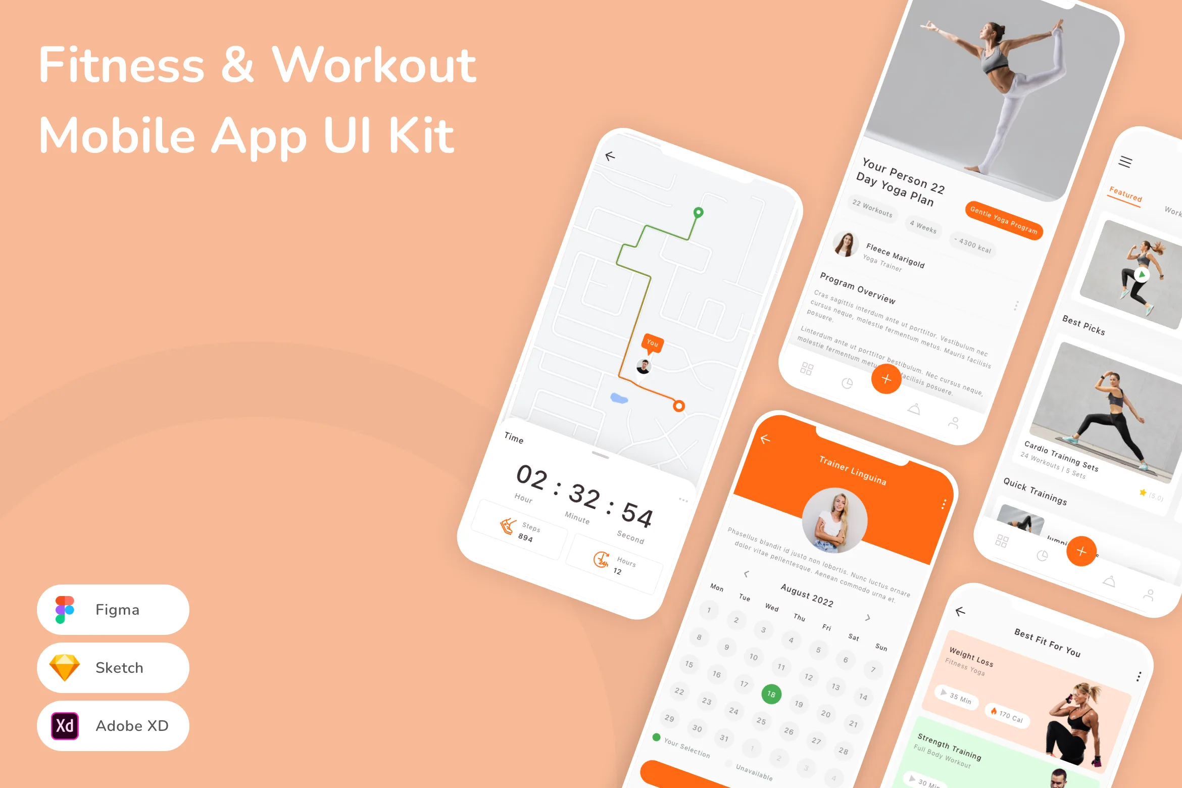 Fitness & Workout Mobile App UI Kit