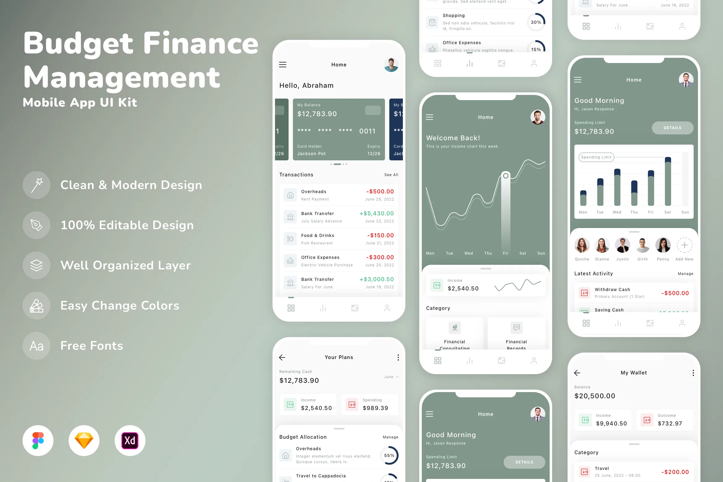 Budget & Finance Management Mobile App UI Kit