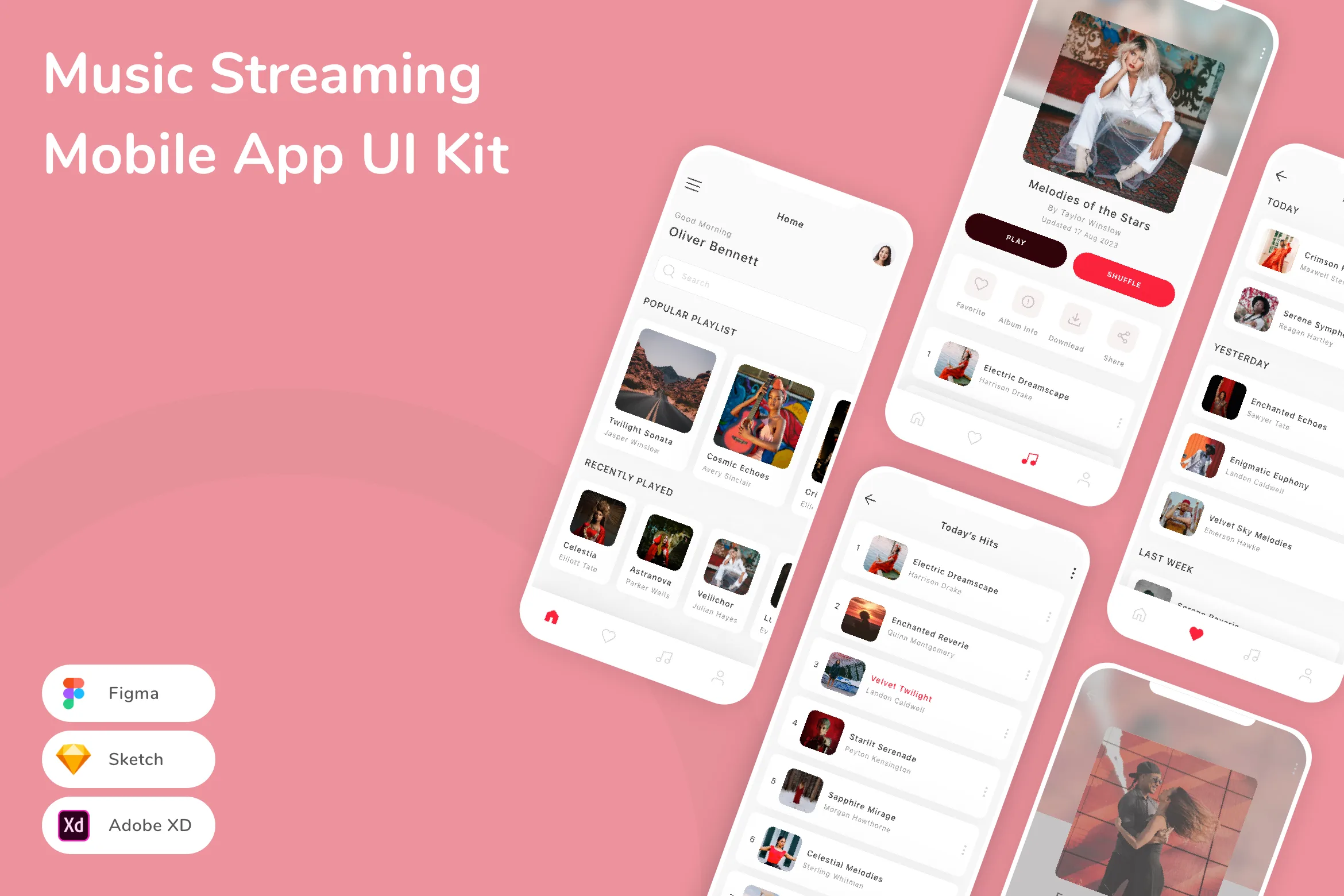 Music Streaming Mobile App UI Kit