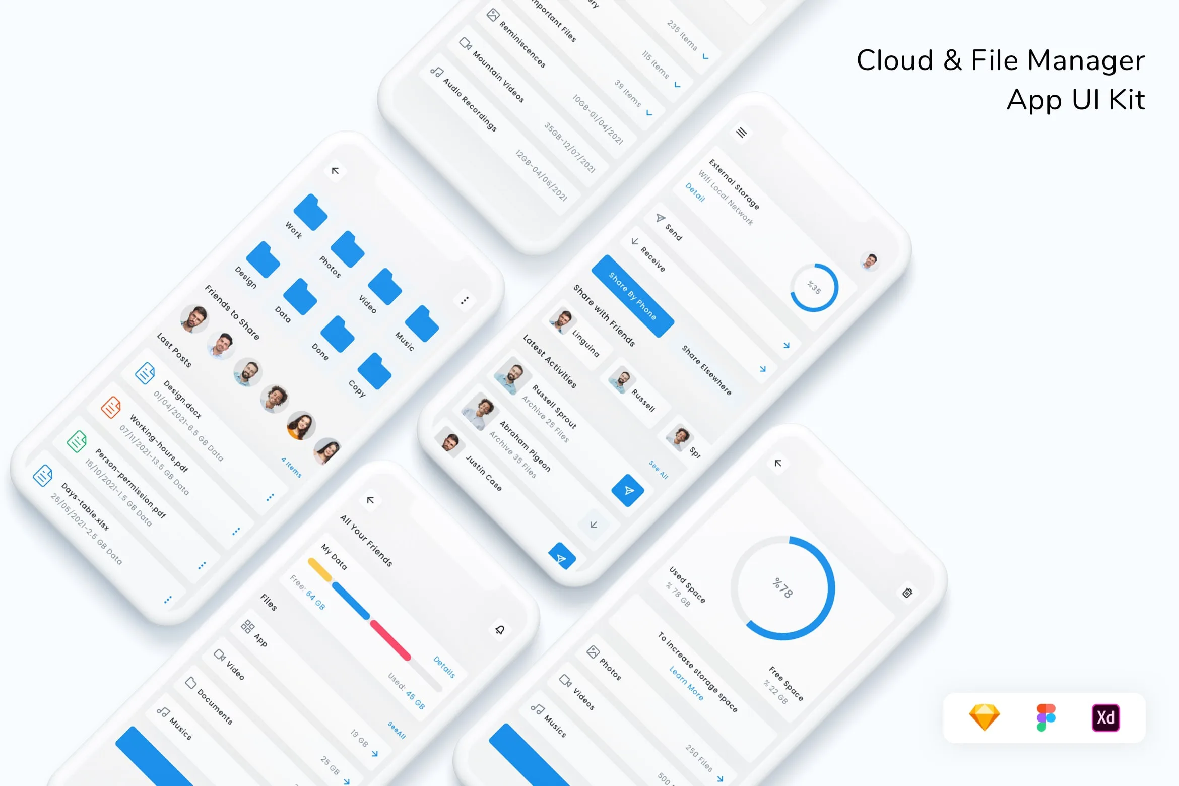 Cloud & File Manager App UI Kit