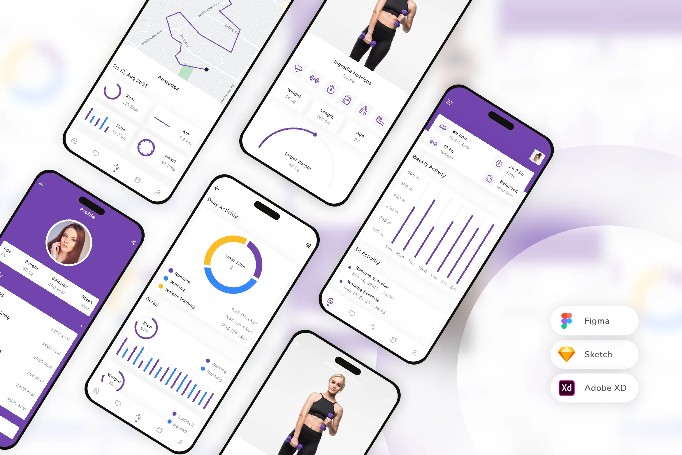 Fitness & Workout Mobile App UI Kit