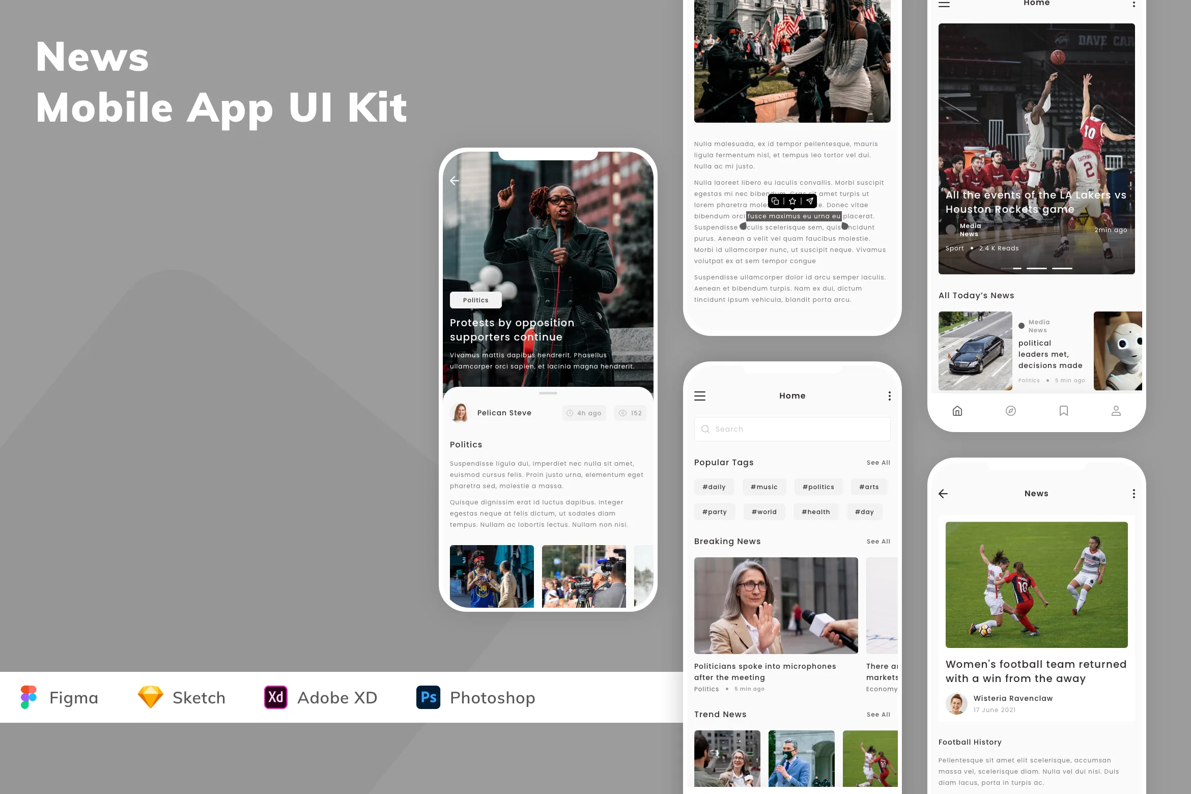 News Mobile App UI Kit