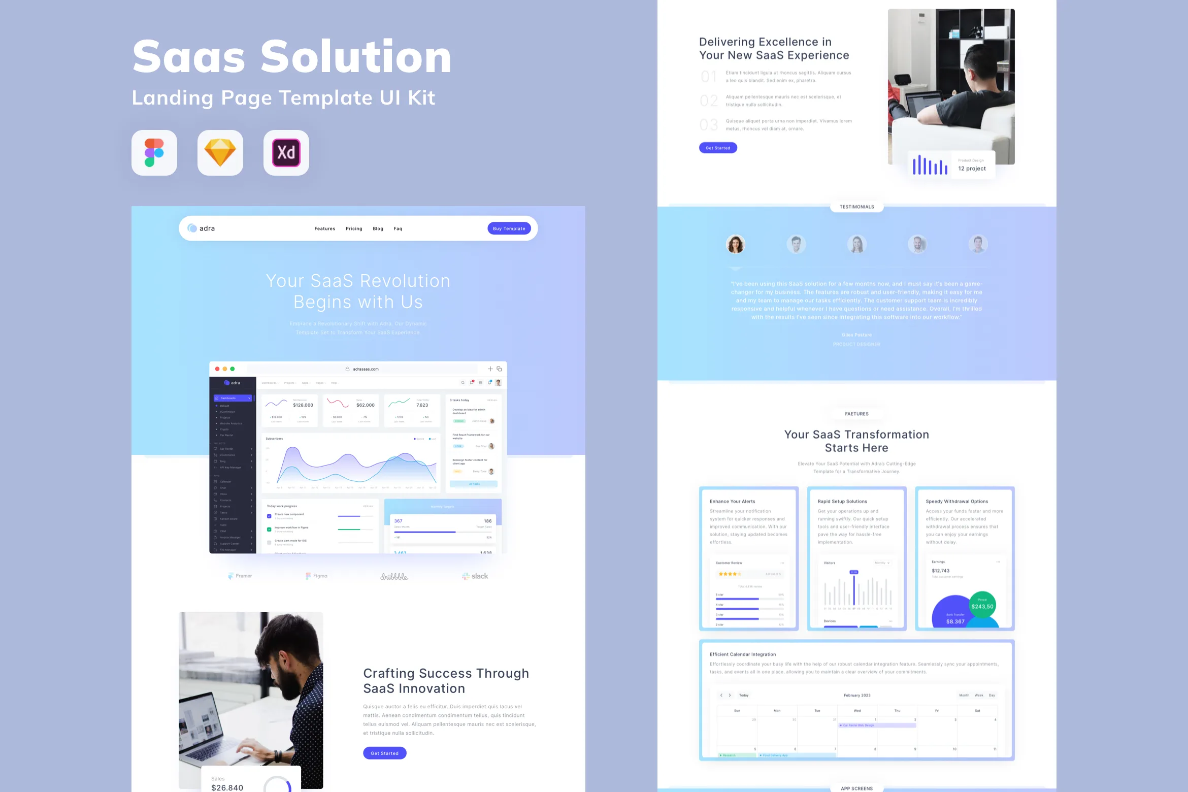 Saas Solution Landing Page Template UI Kit