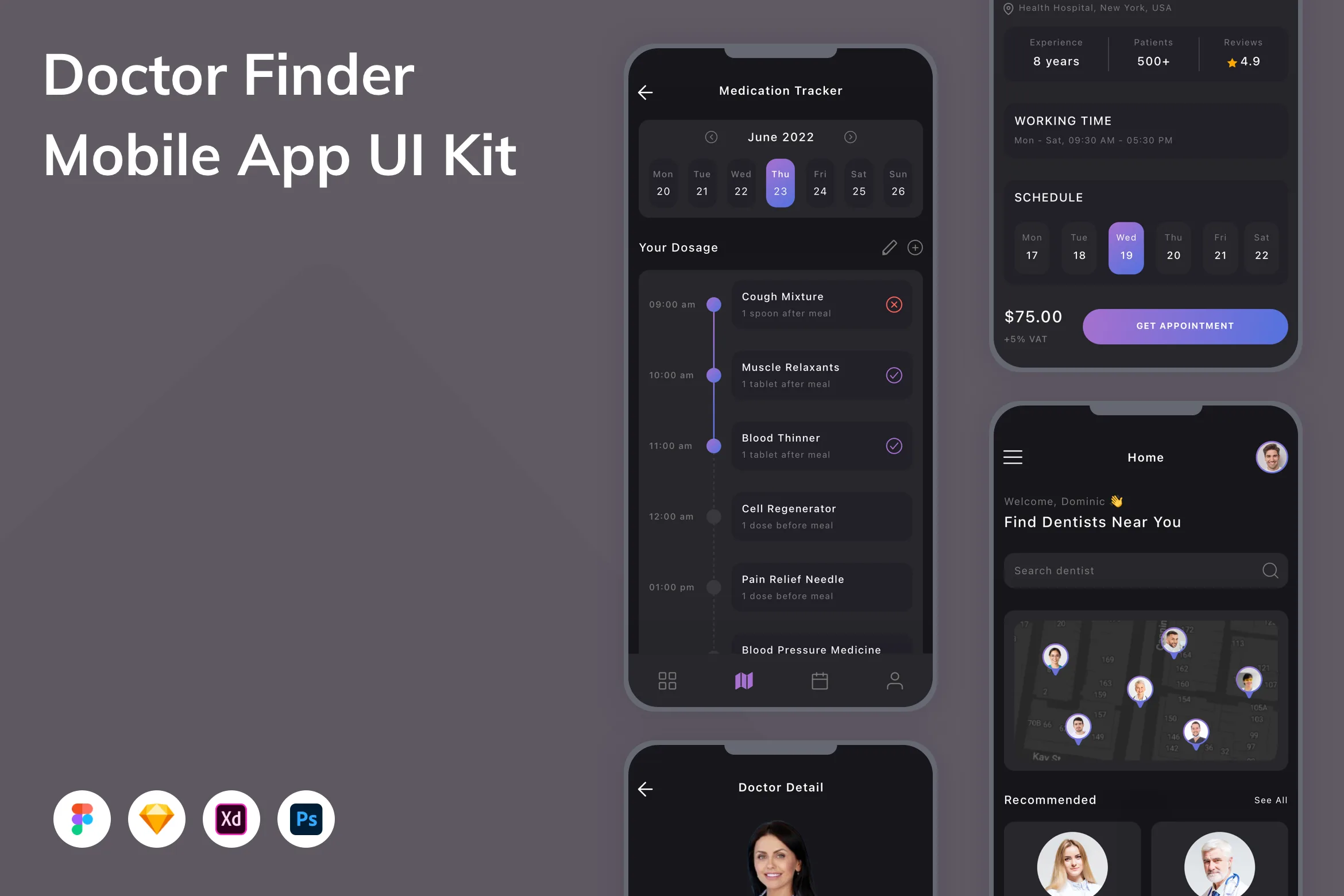 Doctor Finder Mobile App UI Kit