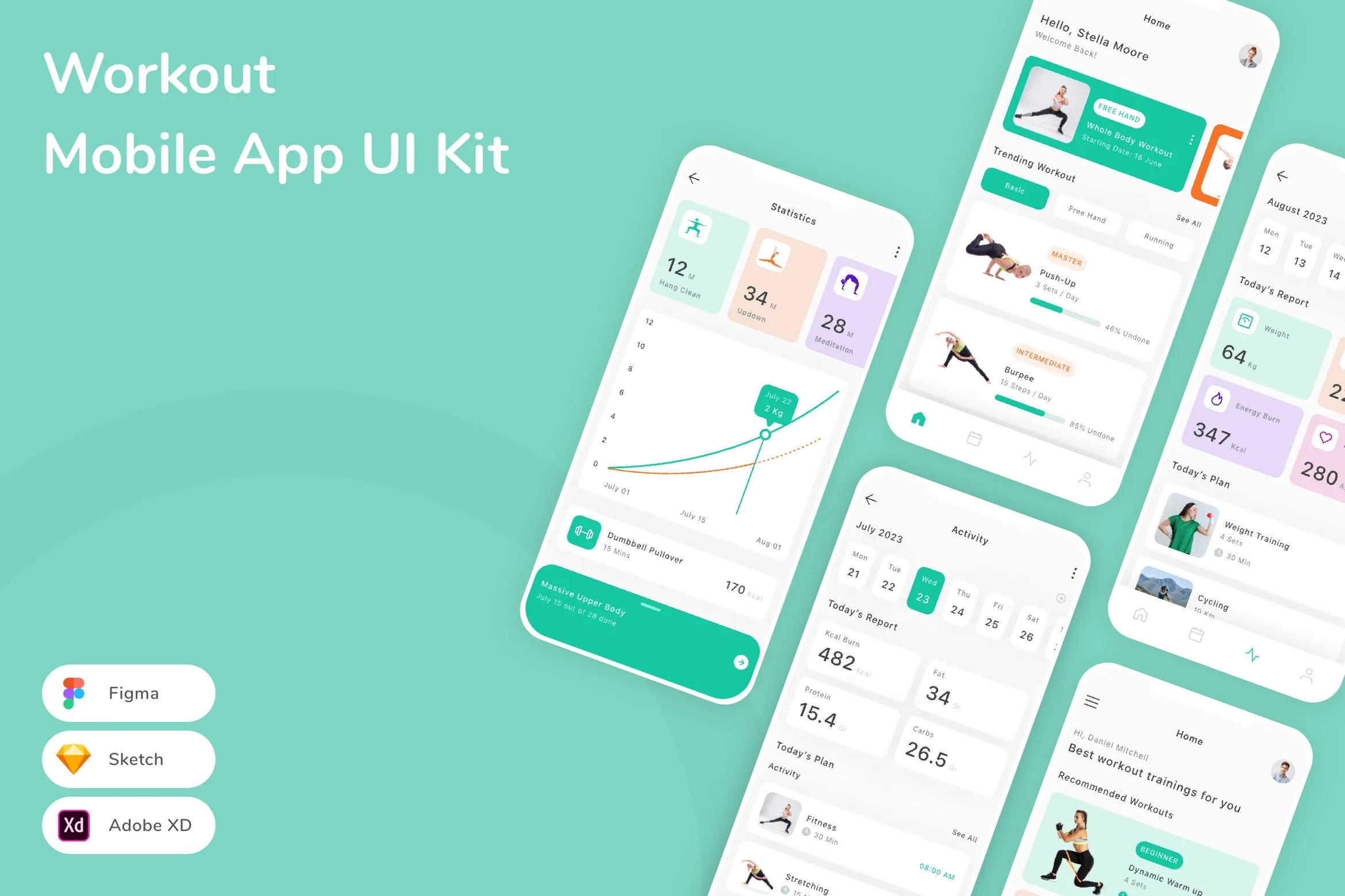 Workout Mobile App UI Kit